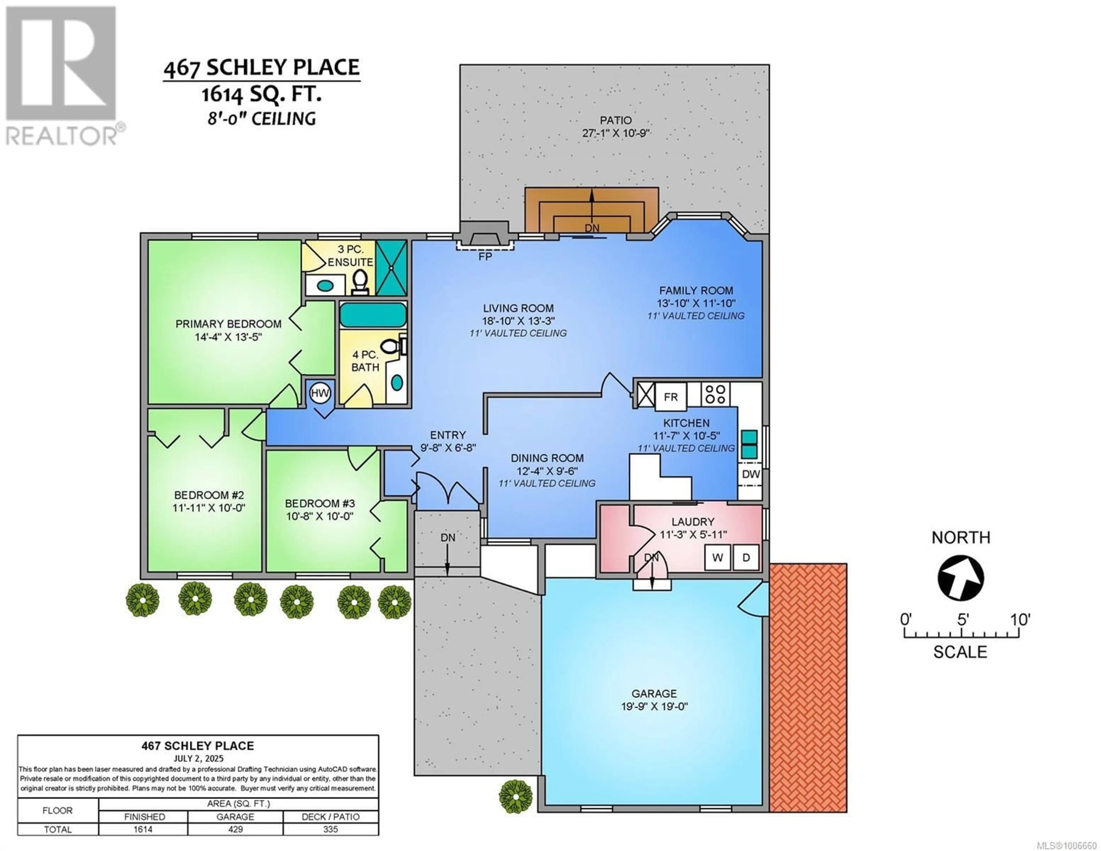 Floor plan for 467 SCHLEY PLACE, Qualicum Beach British Columbia V9K2L5