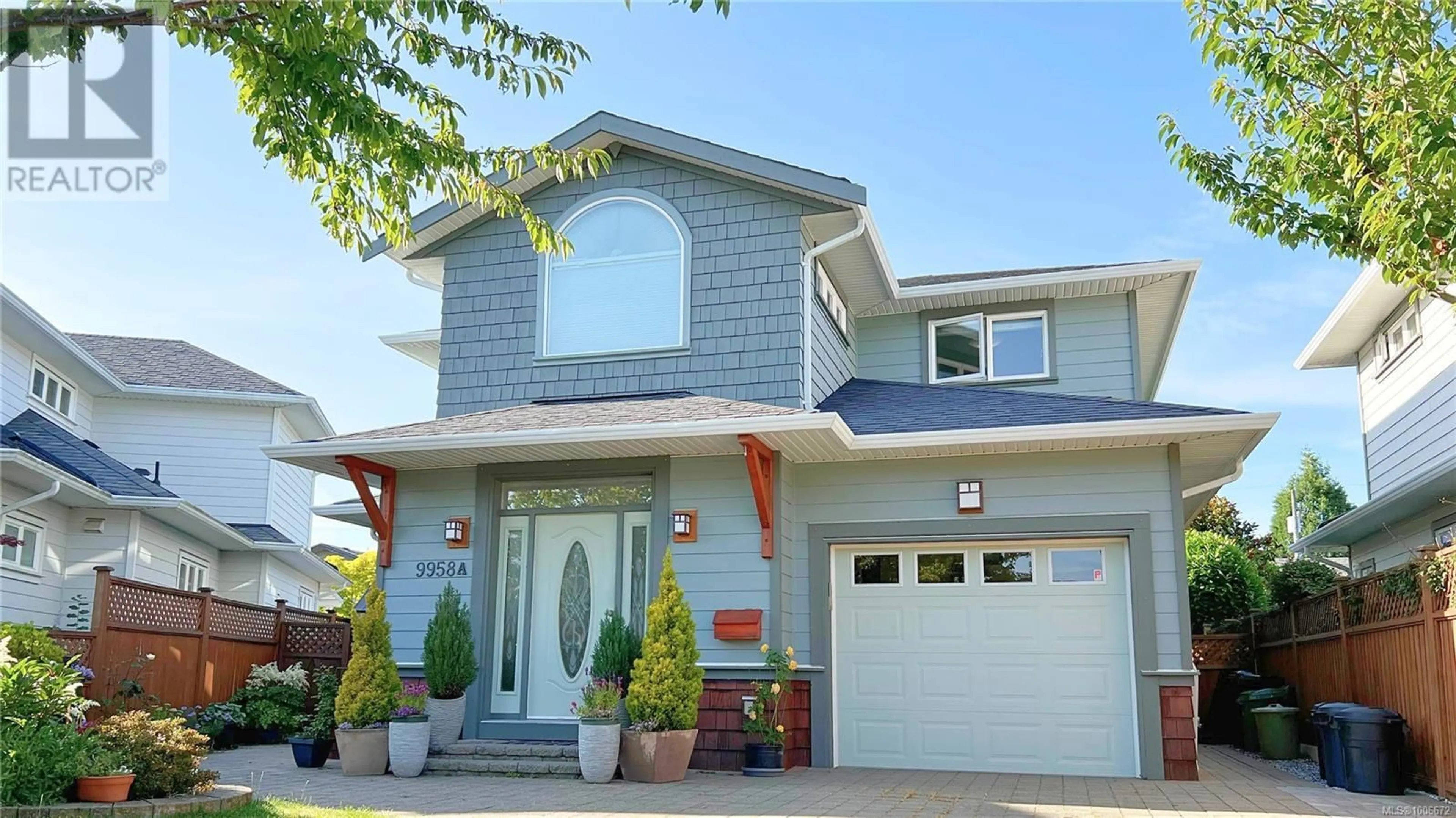 Home with vinyl exterior material, street for 9958A SWIFTSURE PLACE, Sidney British Columbia V8L4E4