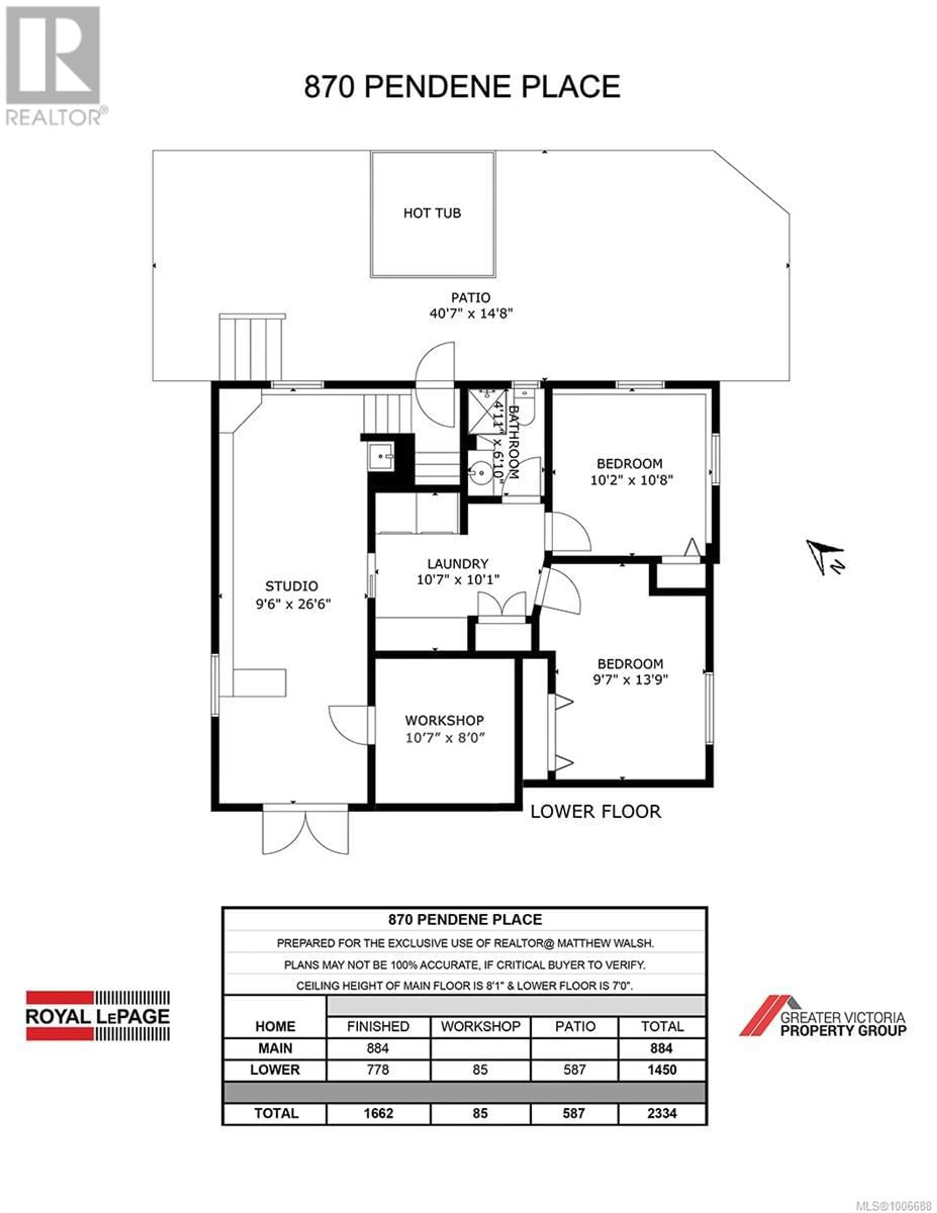 Floor plan for 870 PENDENE PLACE, Saanich British Columbia V8X3A1