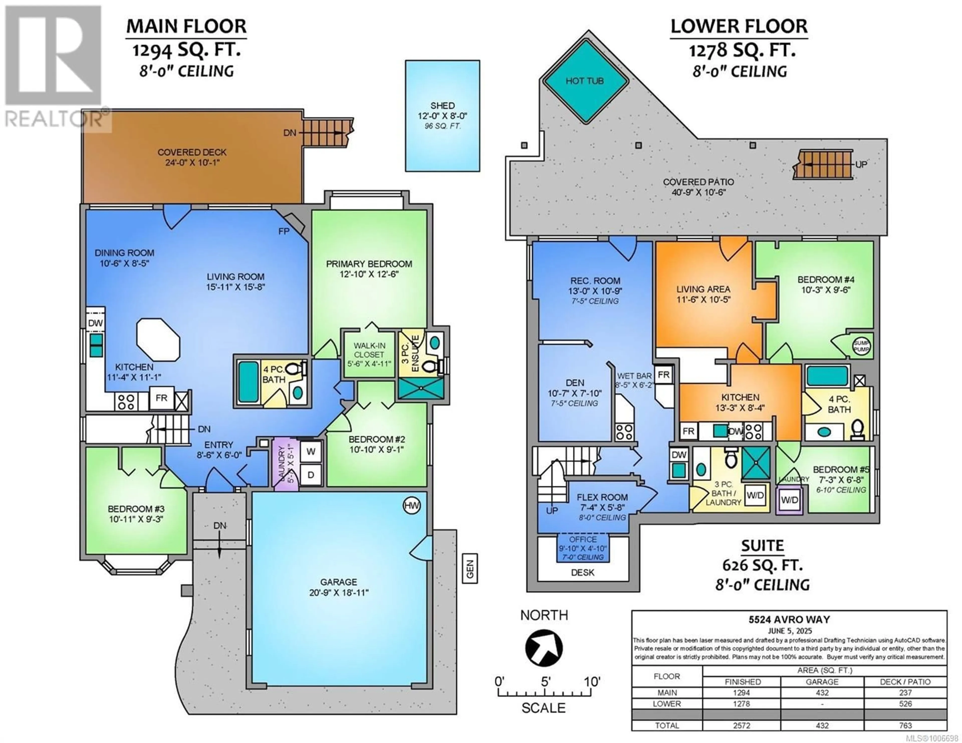 Floor plan for 5524 AVRO WAY, Nanaimo British Columbia V9T4Z3