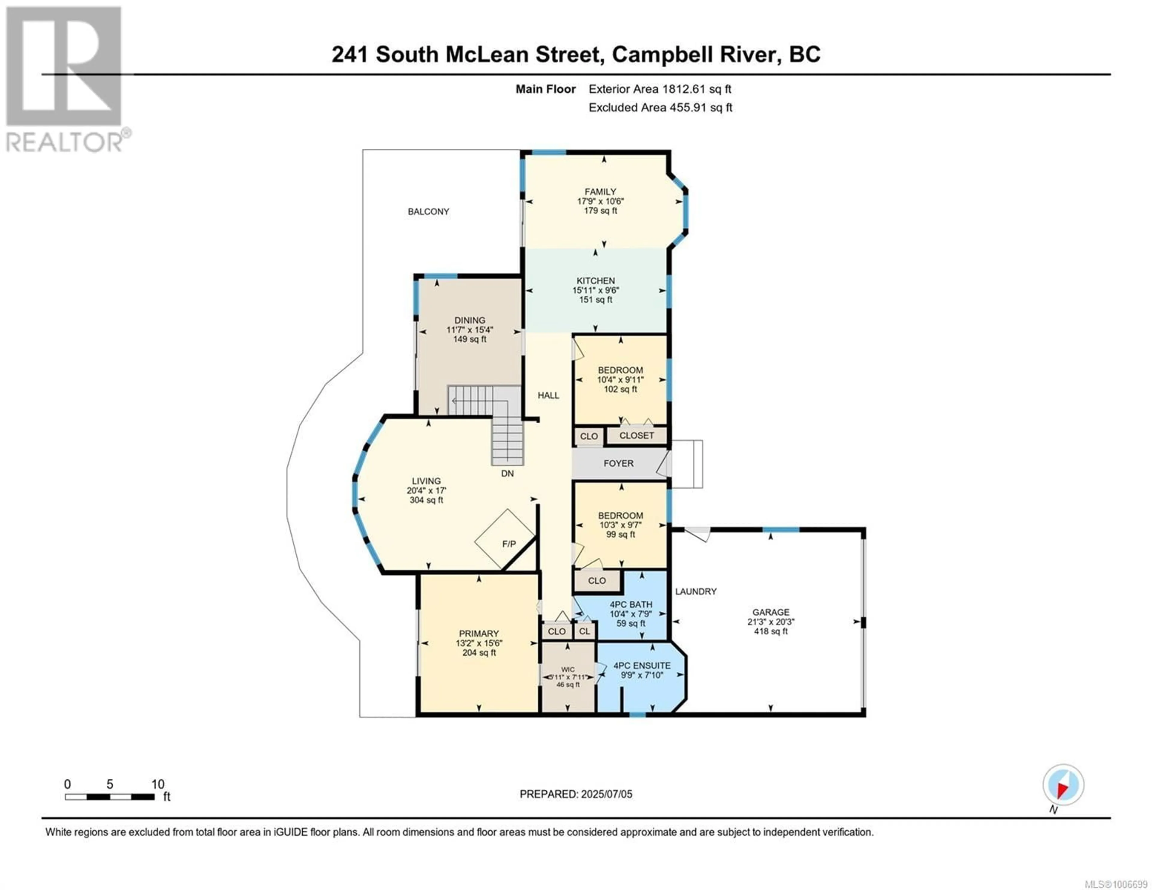 Floor plan for 241 MCLEAN STREET SOUTH, Campbell River British Columbia V9W2L7
