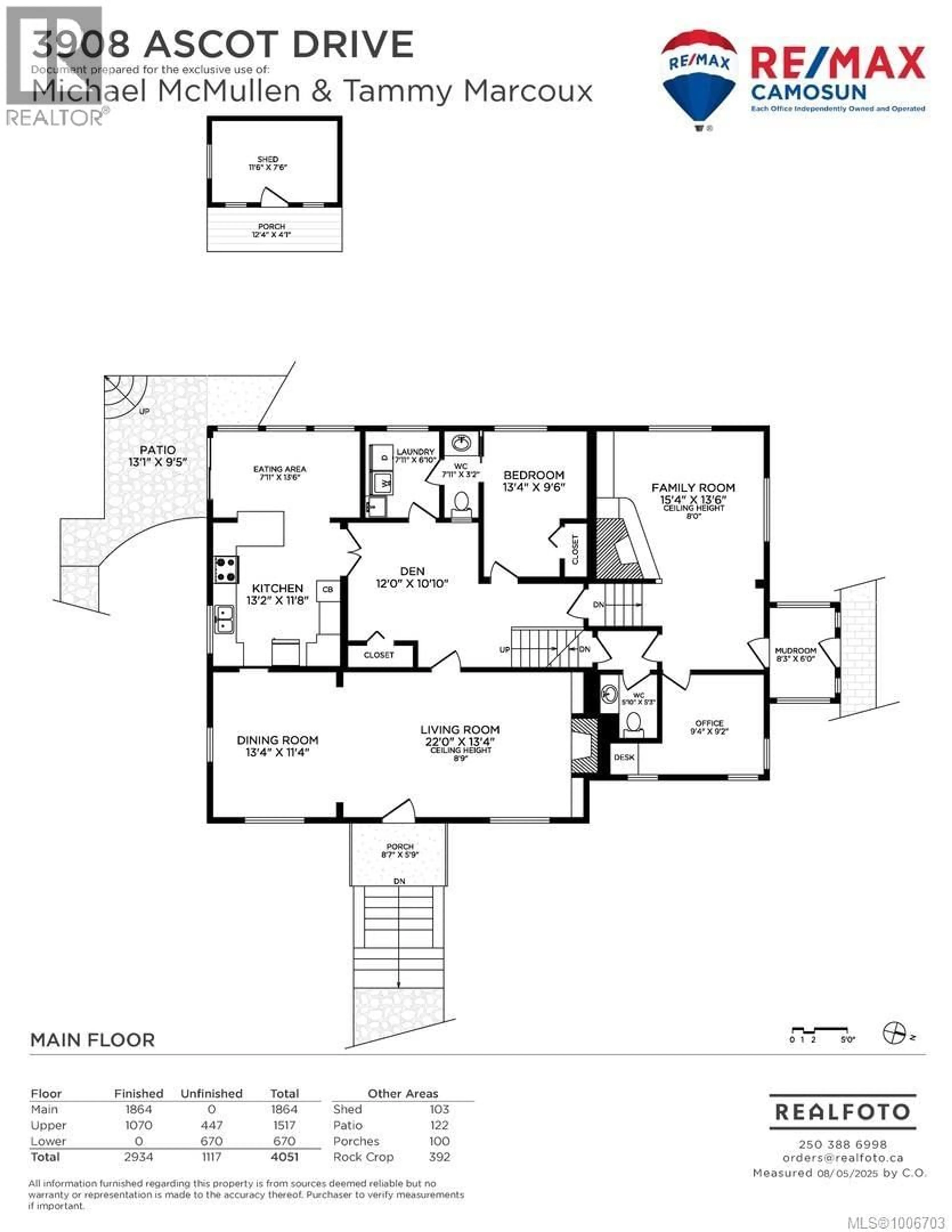 Floor plan for 3908 ASCOT DRIVE, Saanich British Columbia V8P3S1