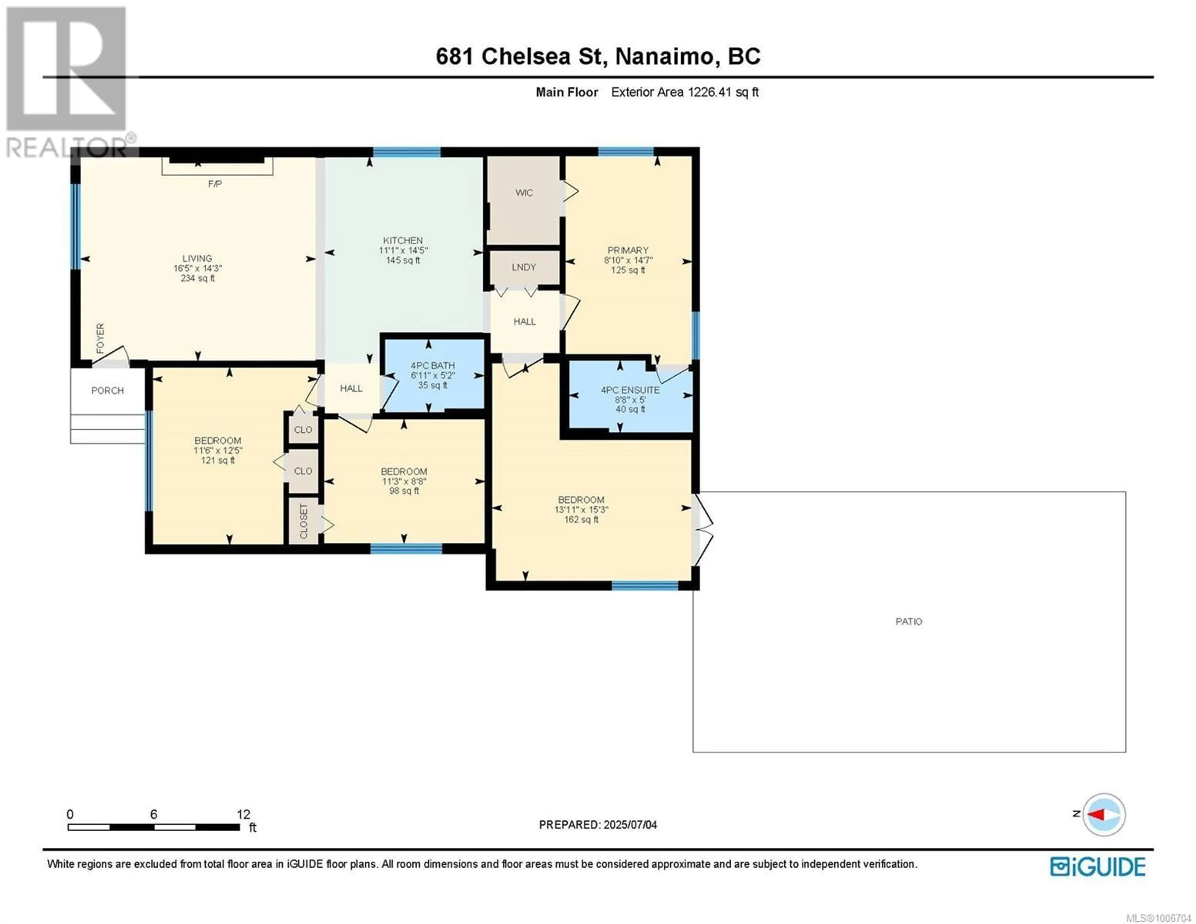 Floor plan for 681 CHELSEA STREET, Nanaimo British Columbia V9S1X9
