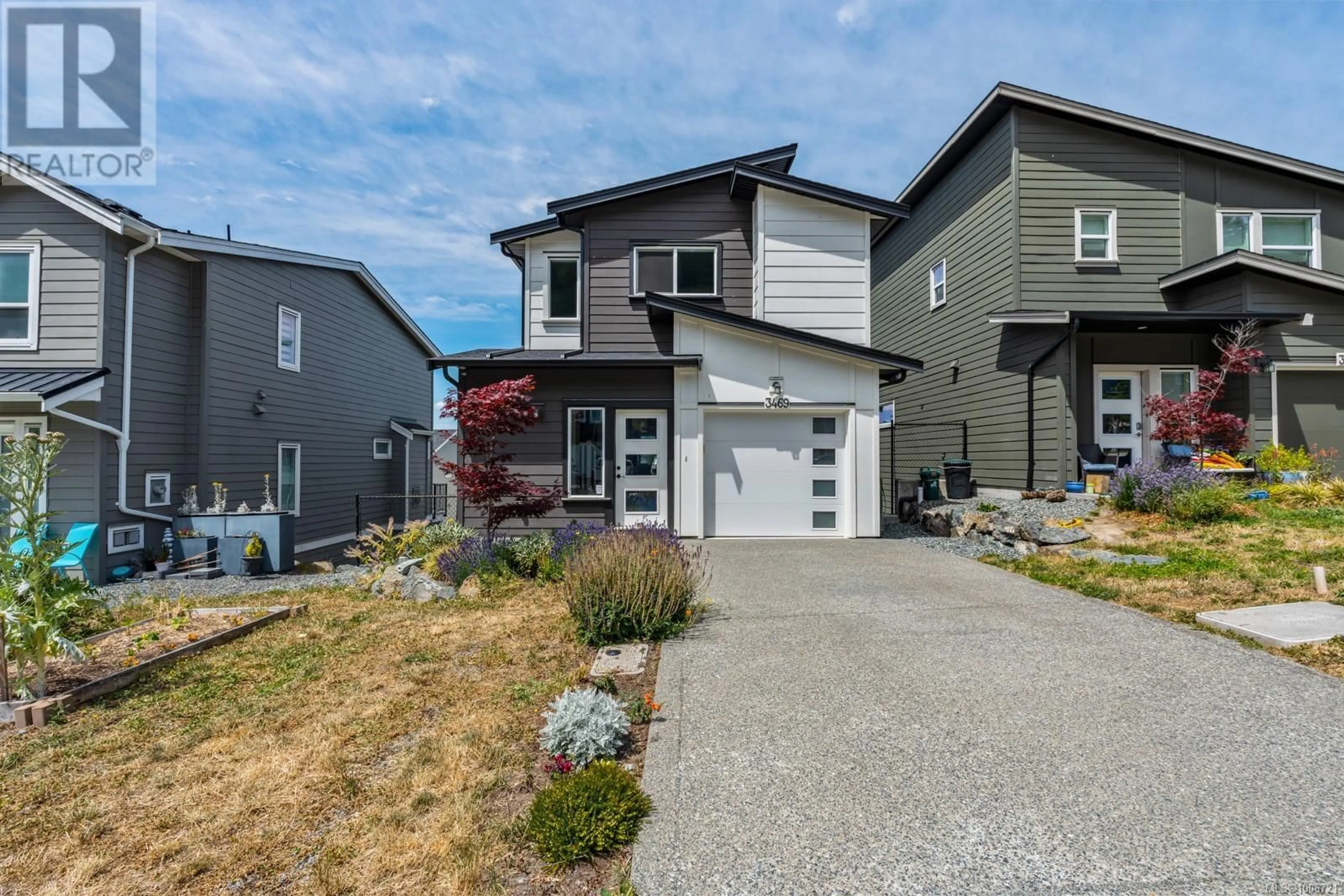 Home with vinyl exterior material, street for 3469 MYLES MANSELL ROAD, Langford British Columbia V9C0N6