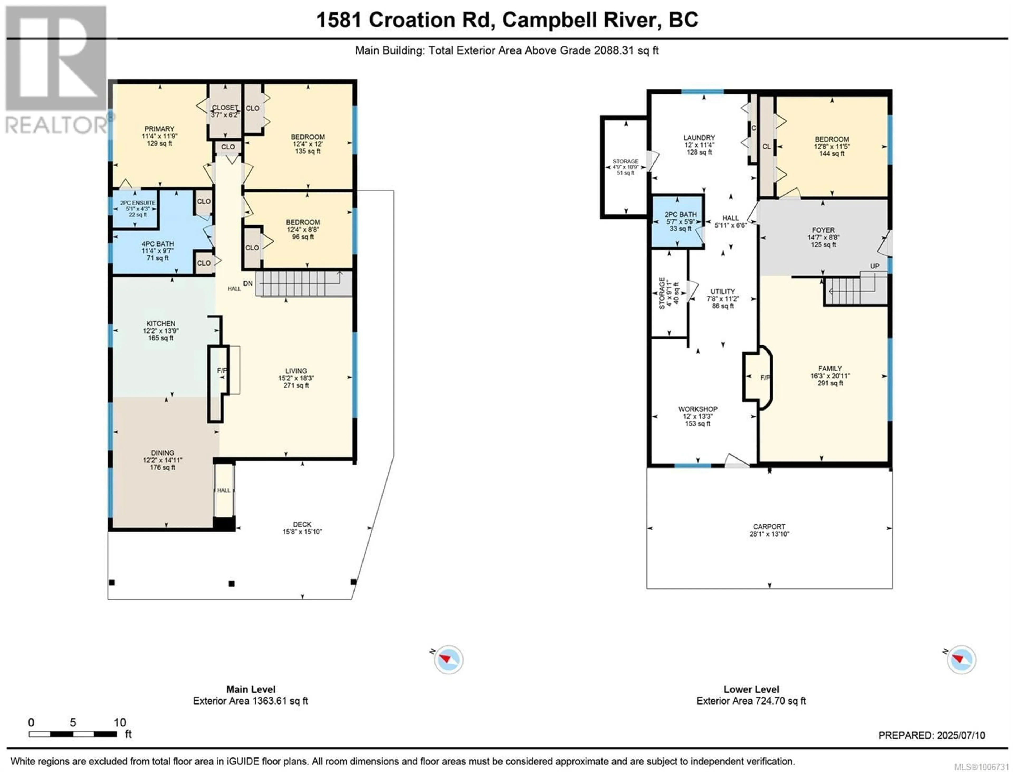 Floor plan for 1581 CROATION ROAD, Campbell River British Columbia V9W3T4