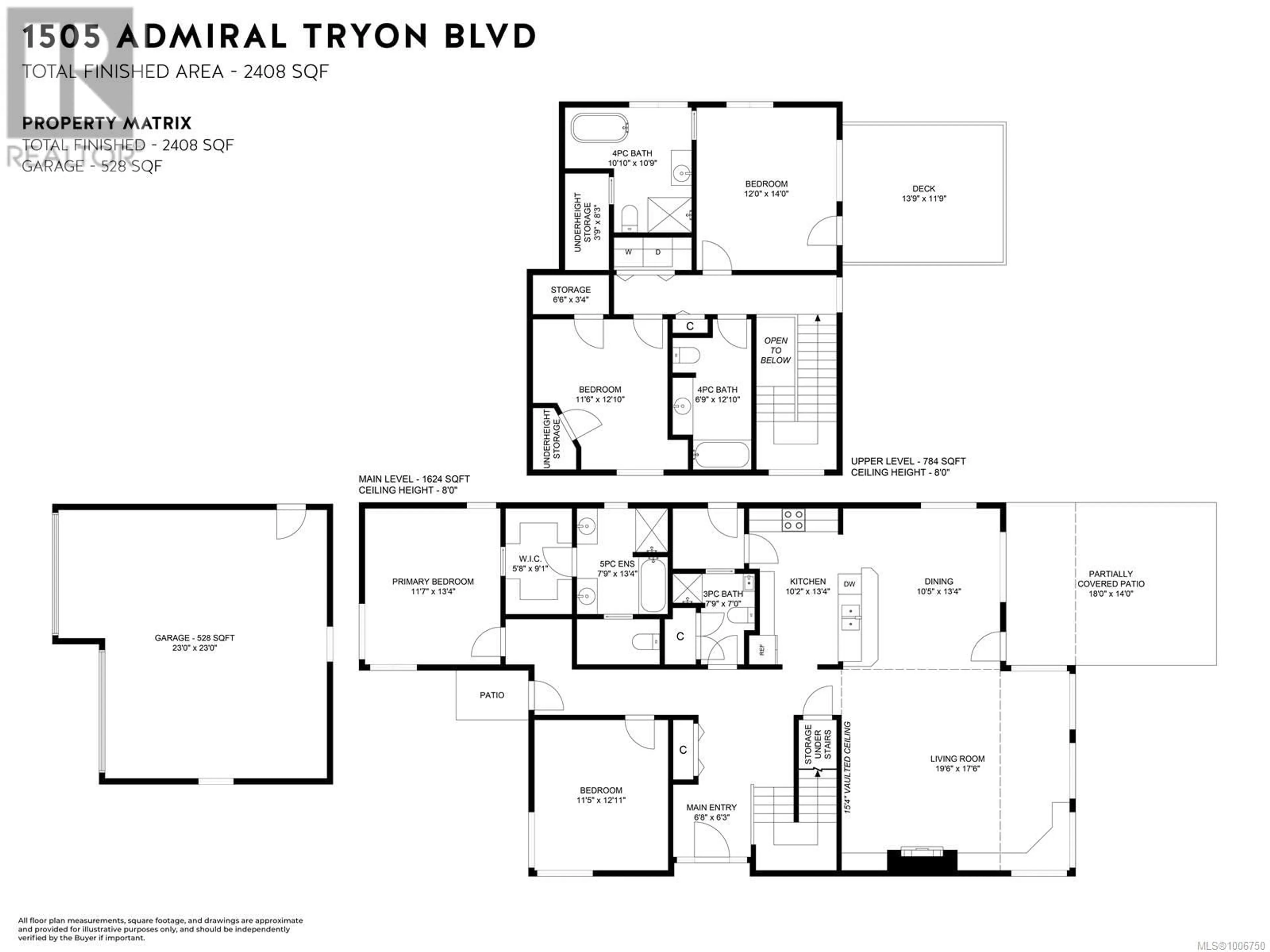 Floor plan for 1505 ADMIRAL TRYON BOULEVARD, French Creek British Columbia V9P1Y3