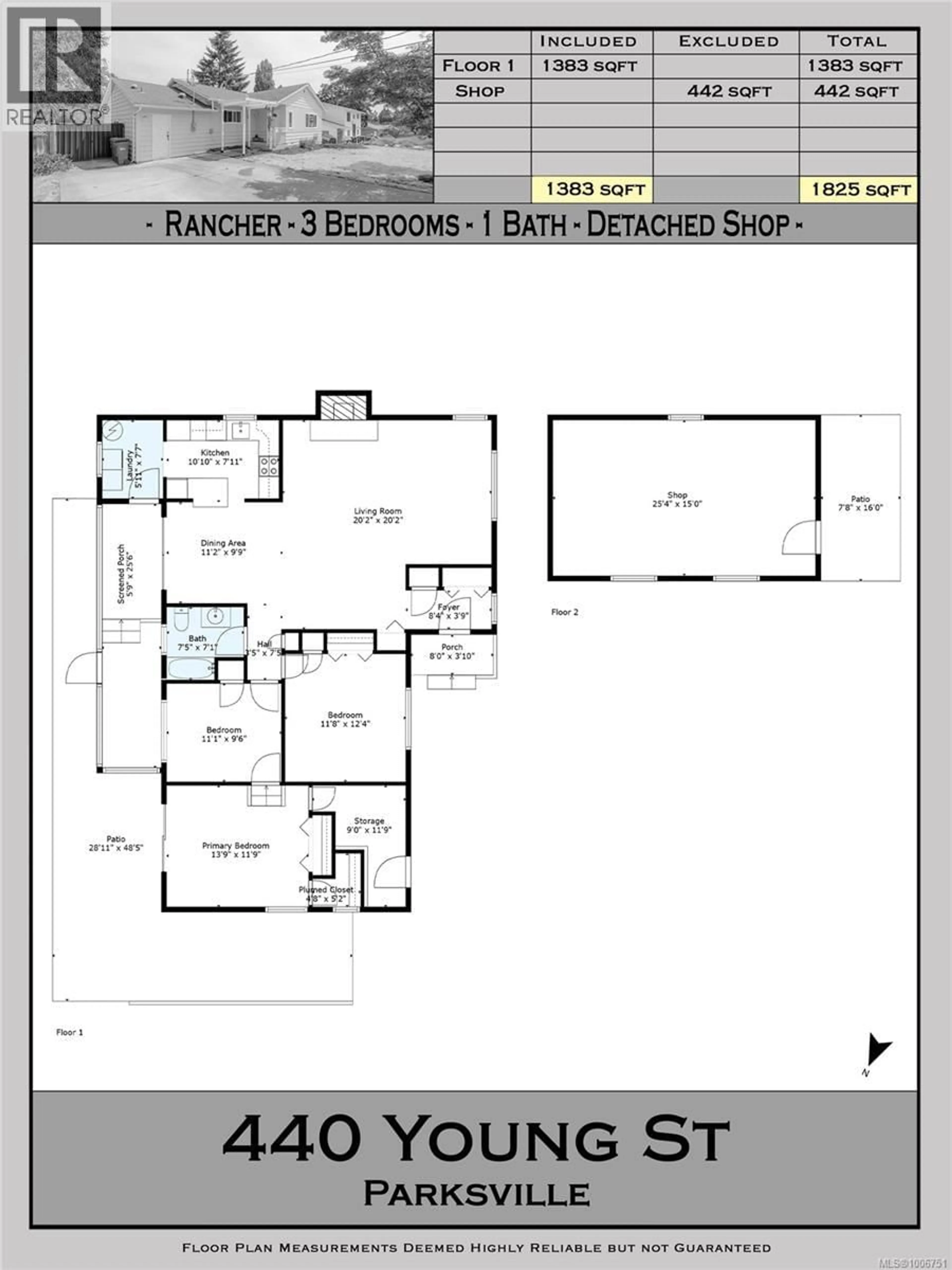 Floor plan for 440 YOUNG STREET, Parksville British Columbia V9P1C3