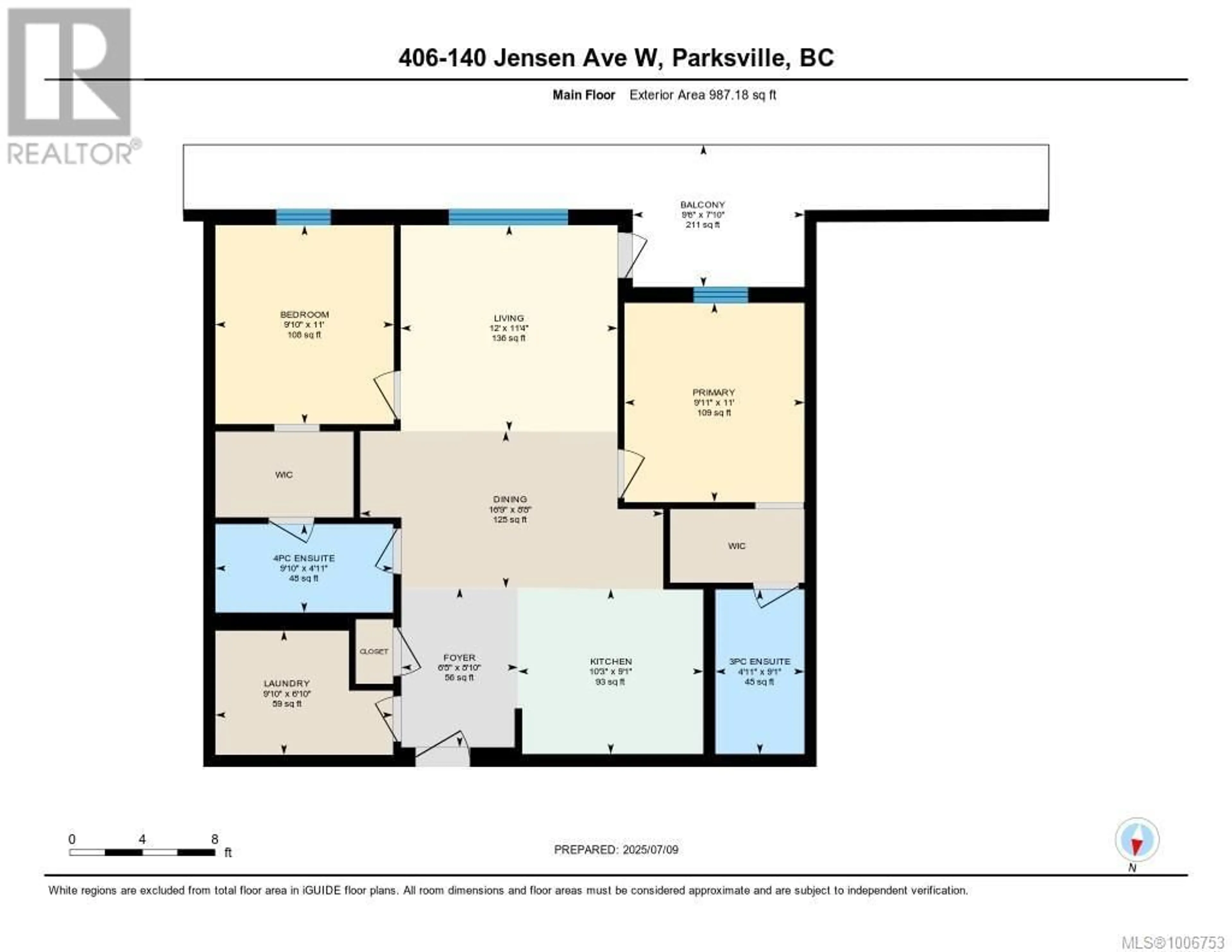 Floor plan for 406 - 140 JENSEN AVENUE WEST, Parksville British Columbia V9P0H7