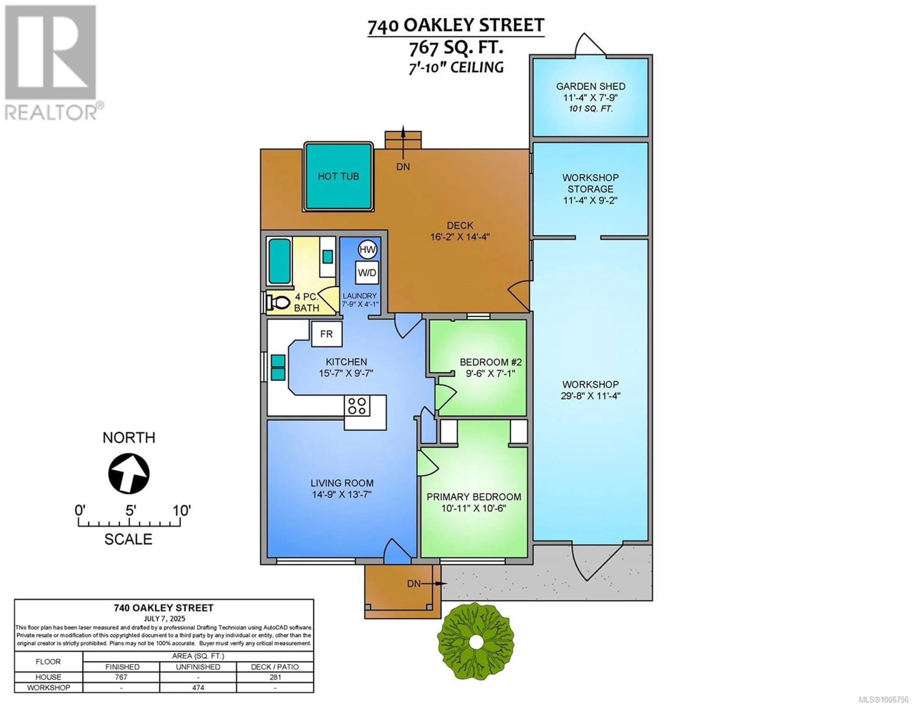 Floor plan for 740 OAKLEY STREET, Nanaimo British Columbia V9S1Z8