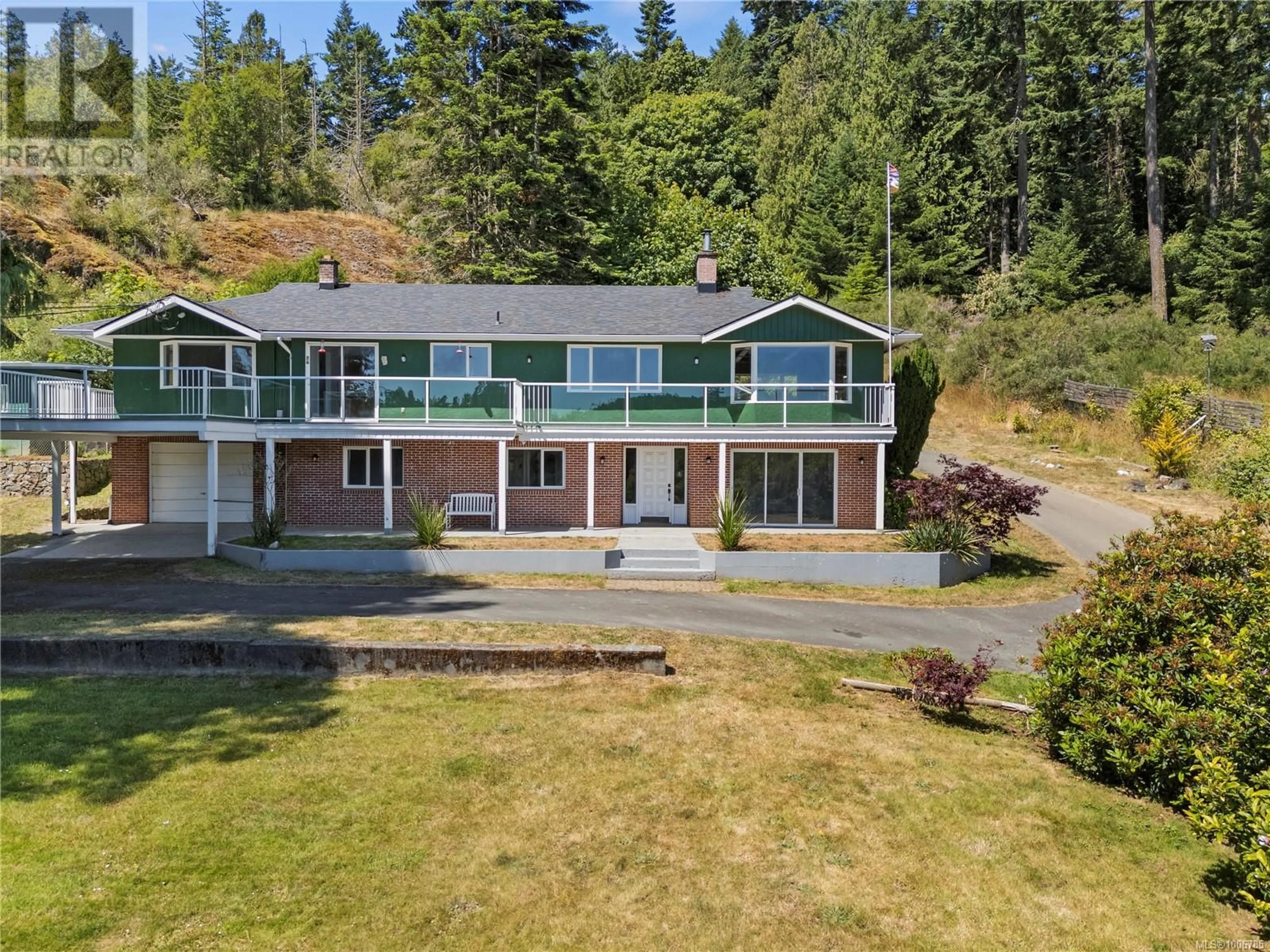 A pic from outside/outdoor area/front of a property/back of a property/a pic from drone, water/lake/river/ocean view for 22767 KEMP LAKE ROAD, Sooke British Columbia V9Z0R2