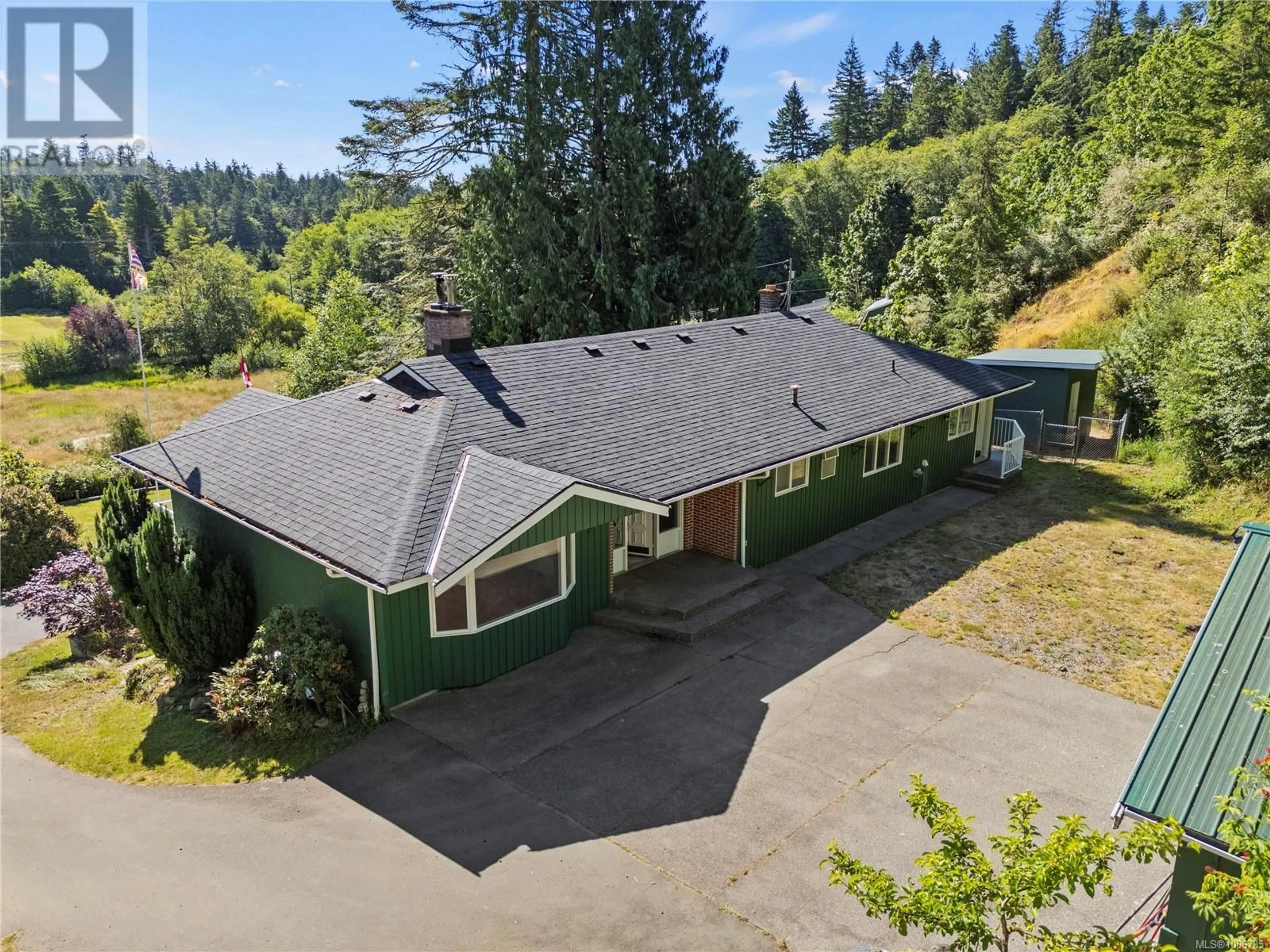 A pic from outside/outdoor area/front of a property/back of a property/a pic from drone, unknown for 2276 KEMP LAKE ROAD, Sooke British Columbia V9Z0R2