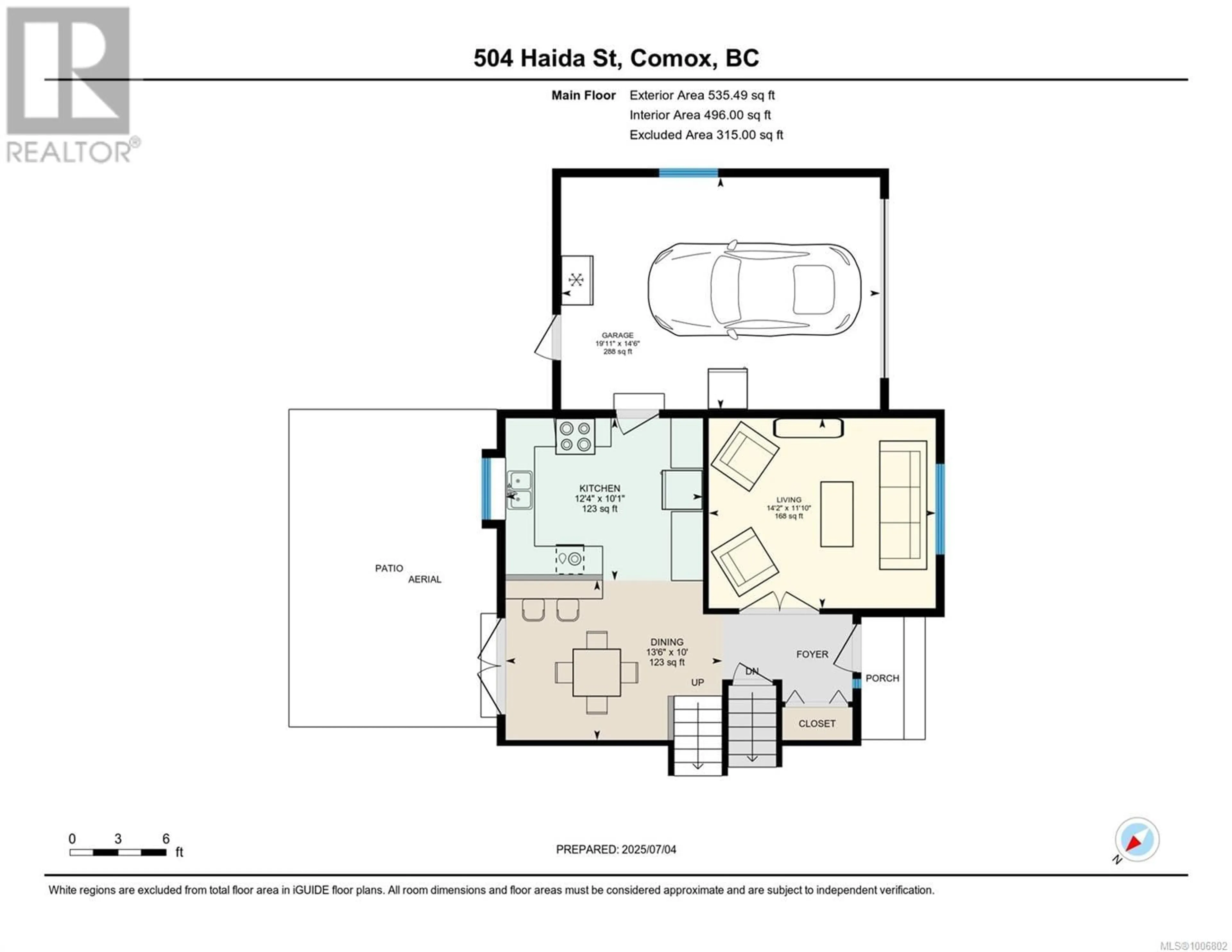Floor plan for 504 HAIDA STREET, Comox British Columbia V9M3S2