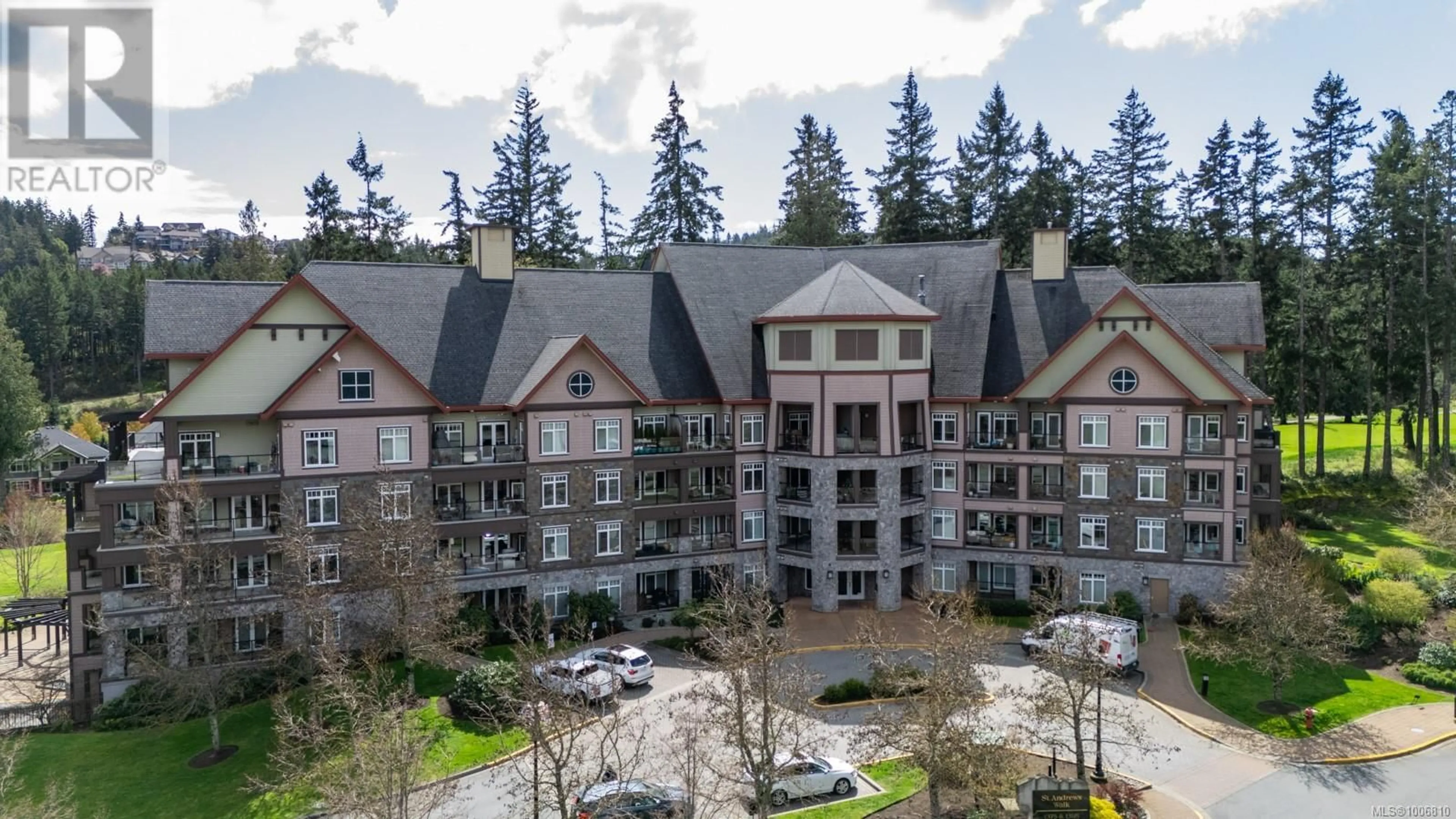 A pic from outside/outdoor area/front of a property/back of a property/a pic from drone, mountain view for 117 - 1395 BEAR MOUNTAIN PARKWAY, Langford British Columbia V9B0E1