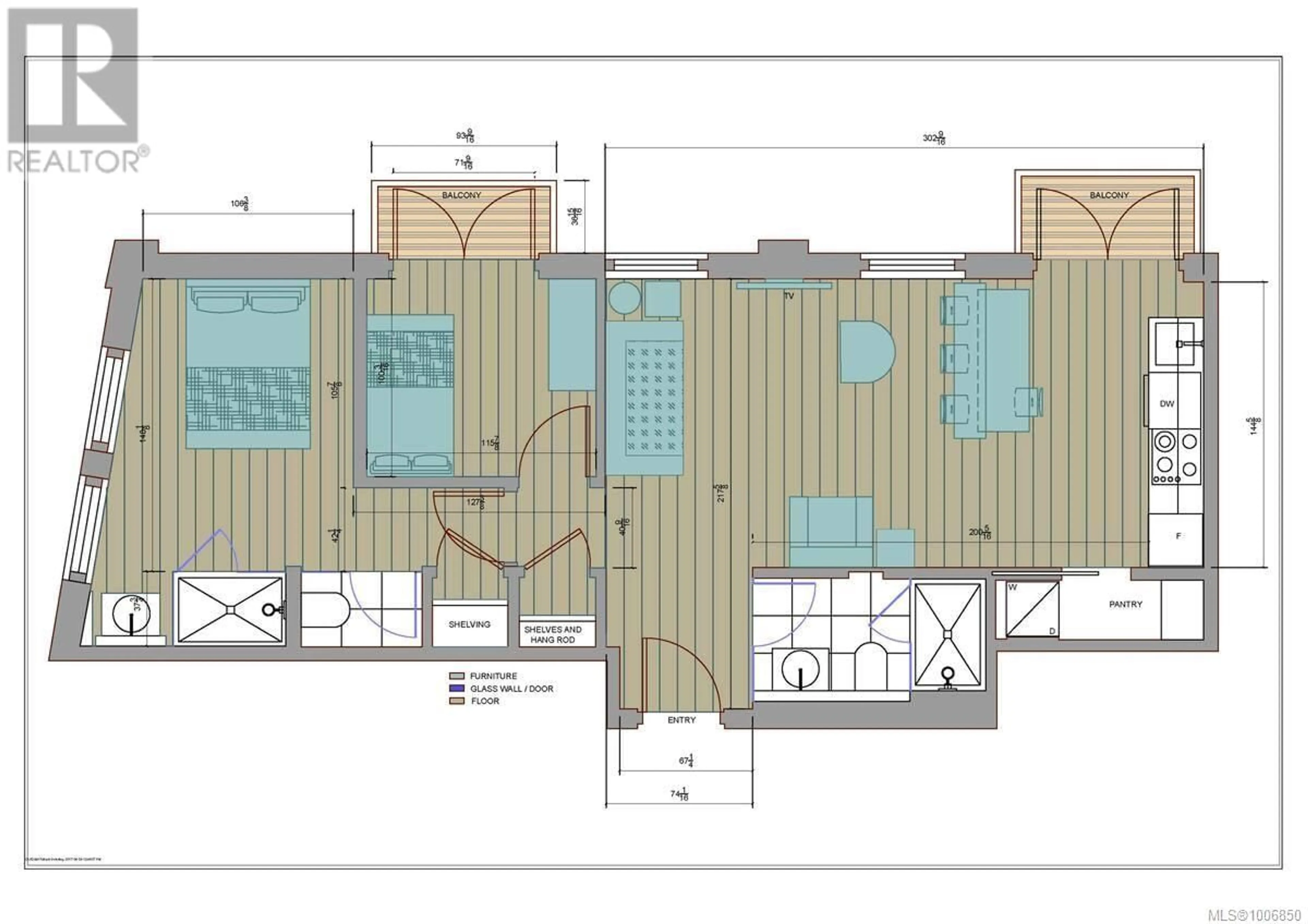 Floor plan for 225 - 1610 STORE STREET, Victoria British Columbia V8W0E3