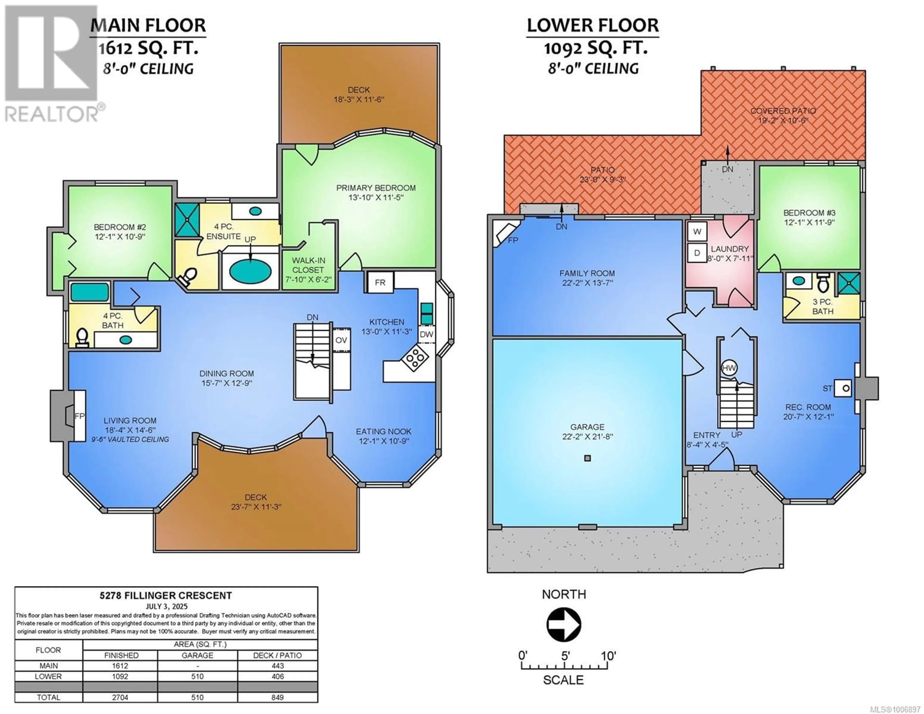 Floor plan for 5278 FILLINGER CRESCENT, Nanaimo British Columbia V9V1H7