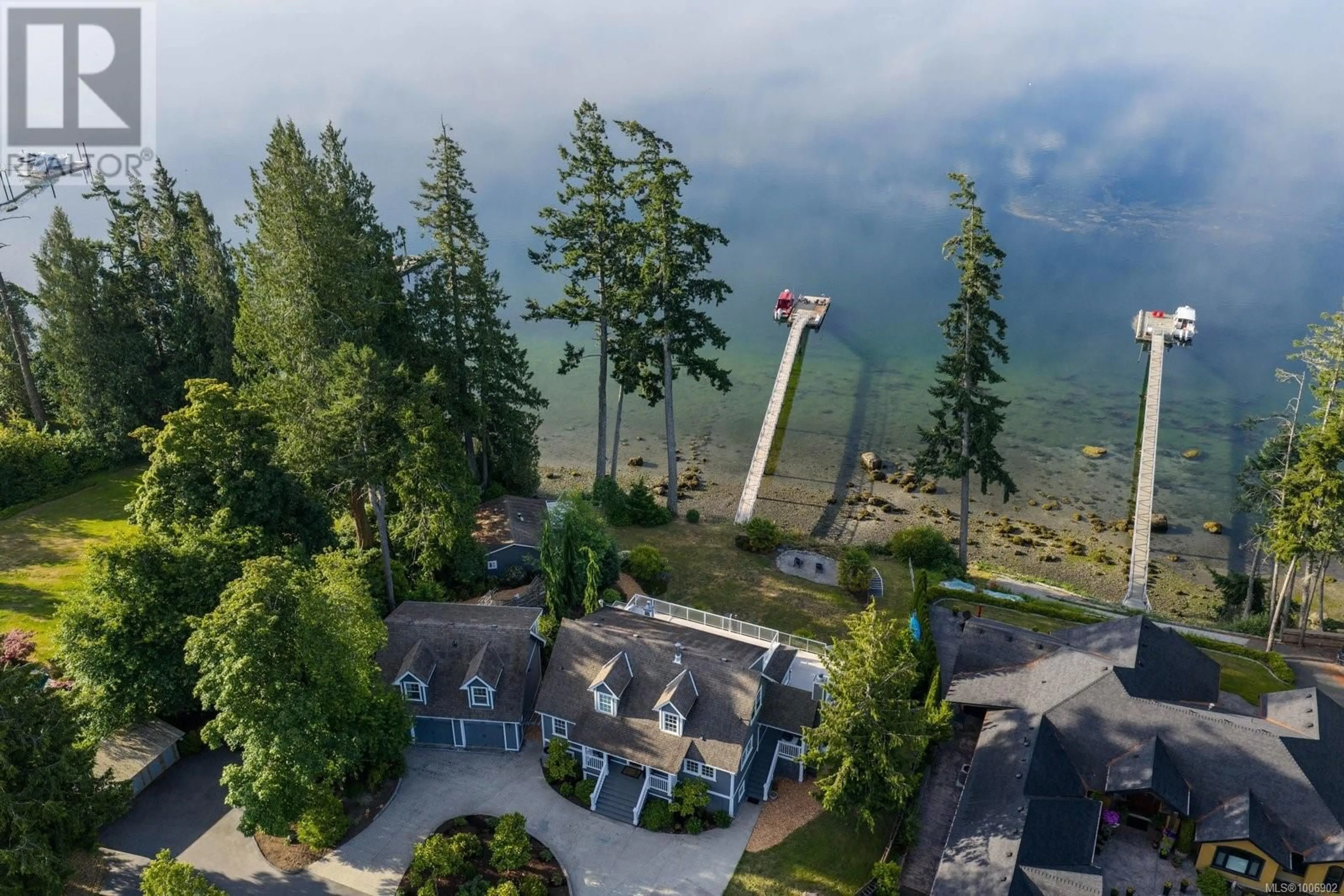 A pic from outside/outdoor area/front of a property/back of a property/a pic from drone, water/lake/river/ocean view for 2021 SASEENOS ROAD, Sooke British Columbia V9Z0C4