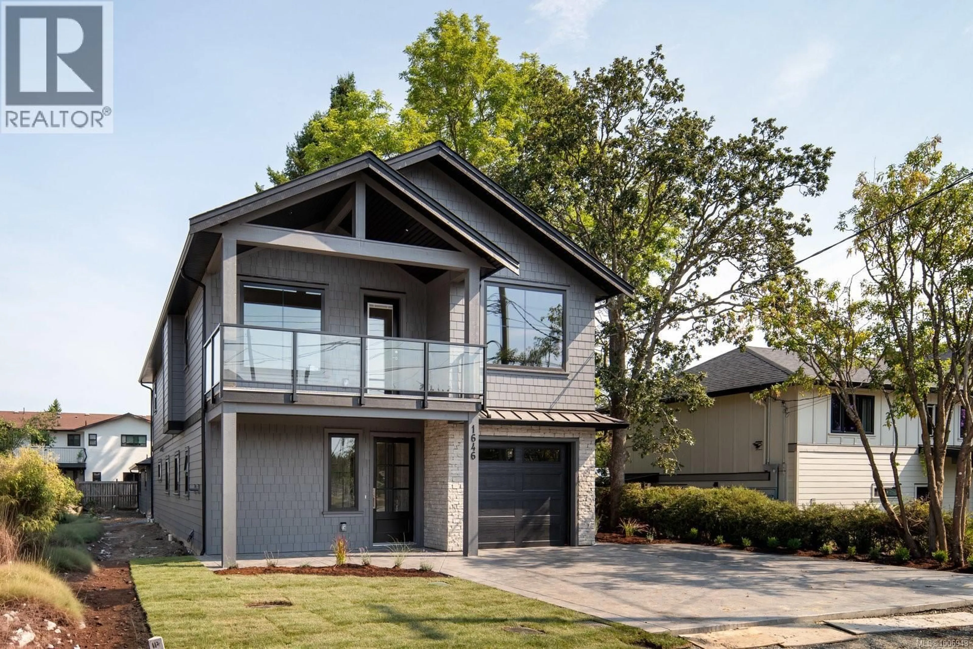 Home with vinyl exterior material, street for Lot B - 1646 KENMORE ROAD, Saanich British Columbia V8N2E5