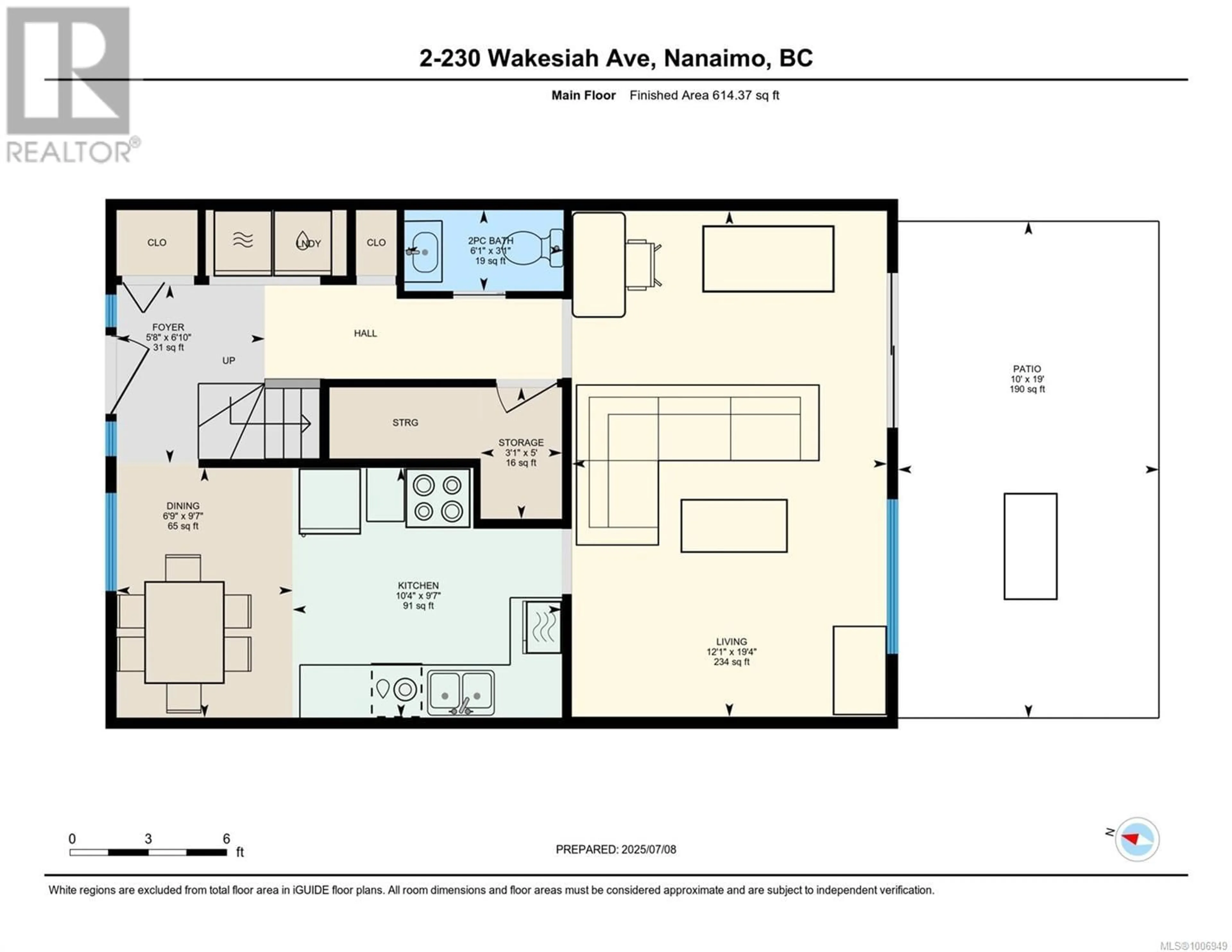 Floor plan for 2 - 230 WAKESIAH AVENUE, Nanaimo British Columbia V9R3K3