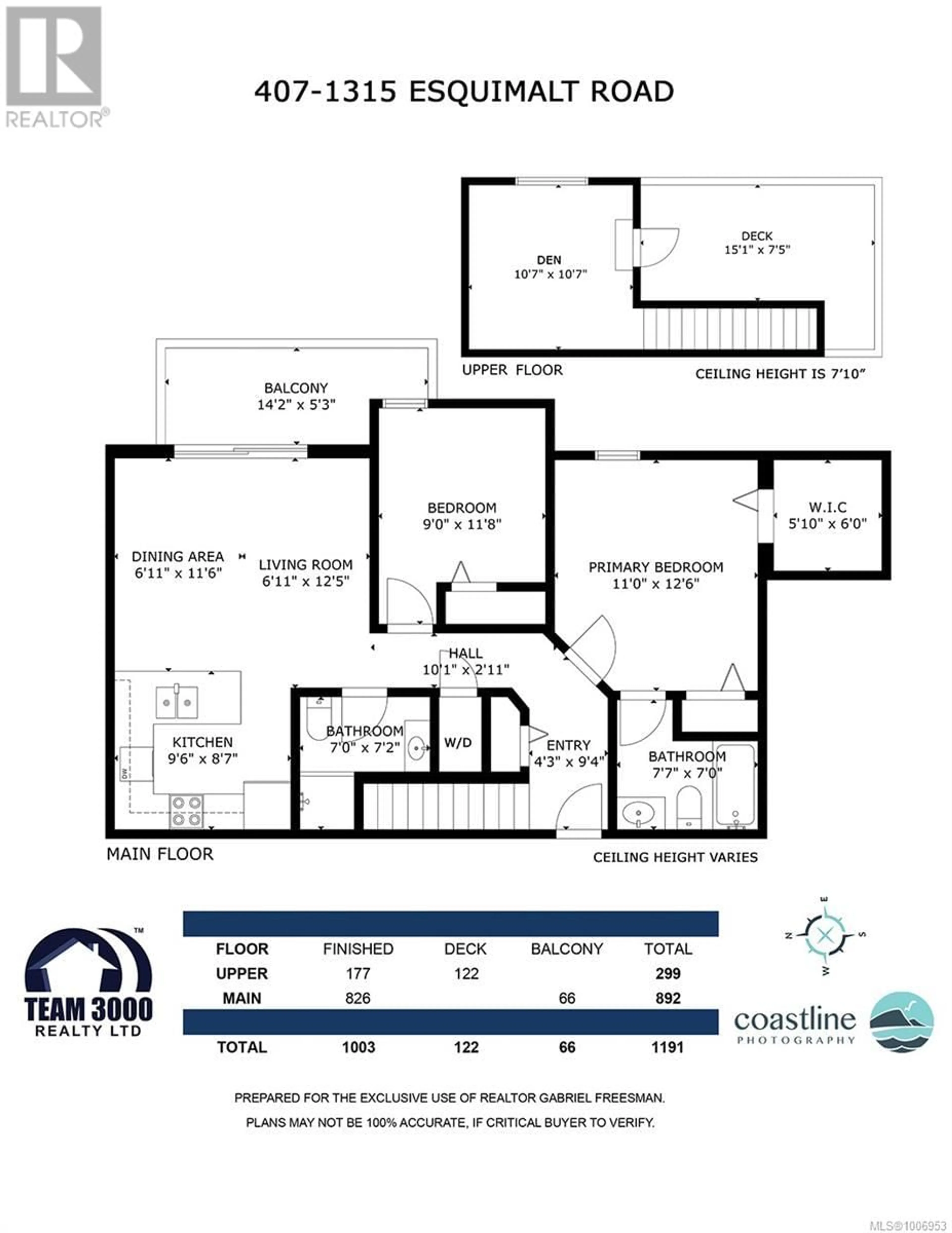 Floor plan for 407 - 1315 ESQUIMALT ROAD, Esquimalt British Columbia V9A3P5