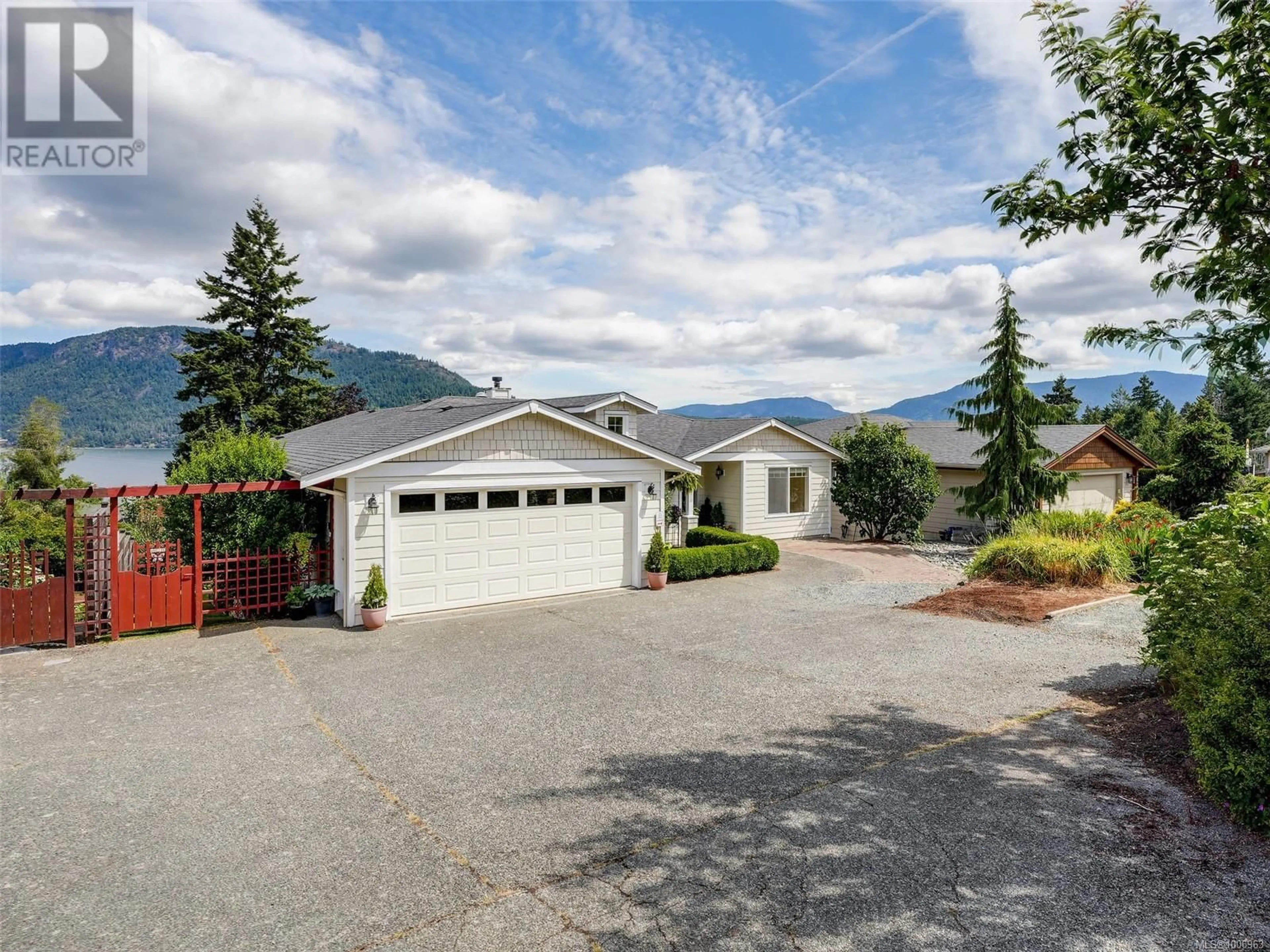 A pic from outside/outdoor area/front of a property/back of a property/a pic from drone, mountain view for 4675 DAVENPORT ROAD, Cowichan Bay British Columbia V0R1N1