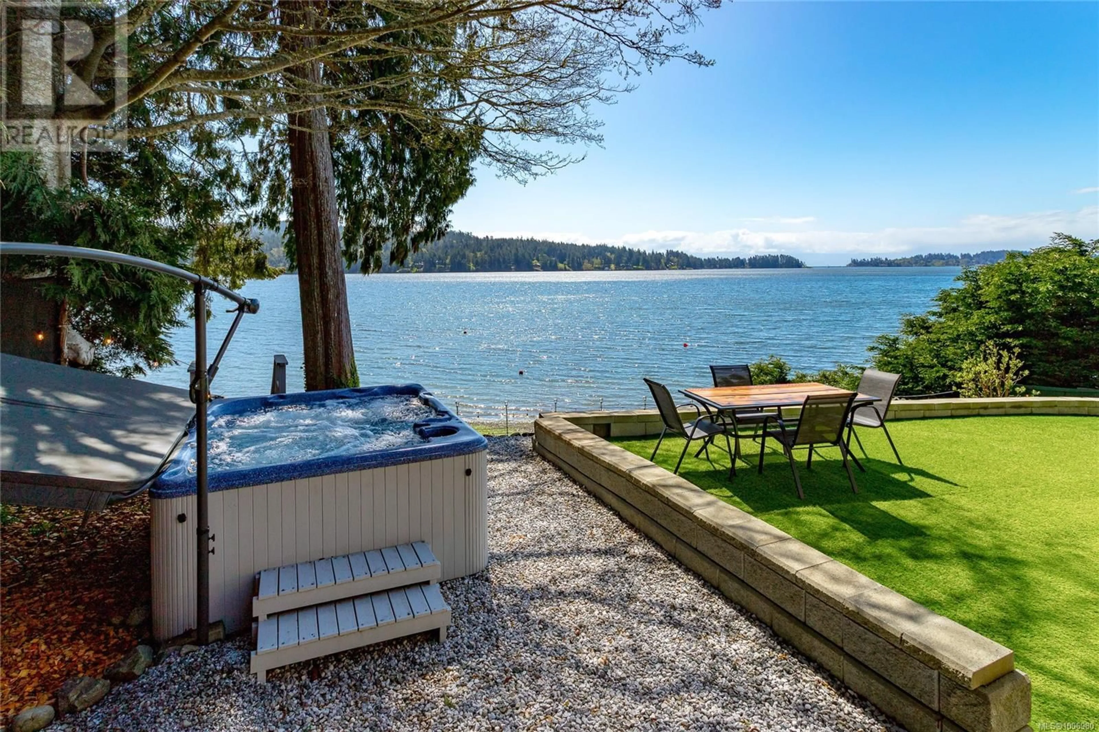 Patio, water/lake/river/ocean view for 6359 BELVISTA PLACE, Sooke British Columbia V9Z0X3