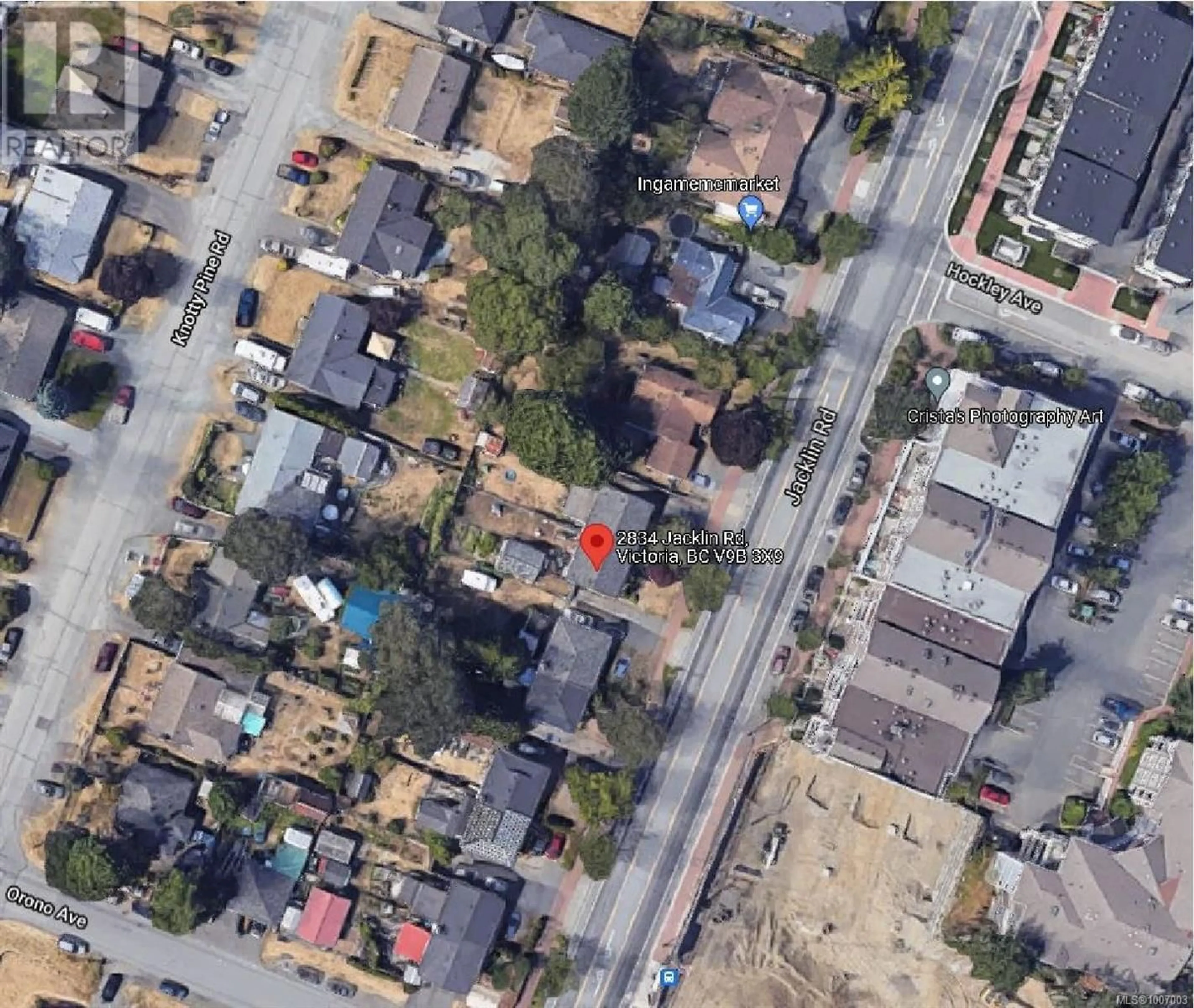 A pic from outside/outdoor area/front of a property/back of a property/a pic from drone, street for 2834 JACKLIN ROAD, Langford British Columbia V9B3X9