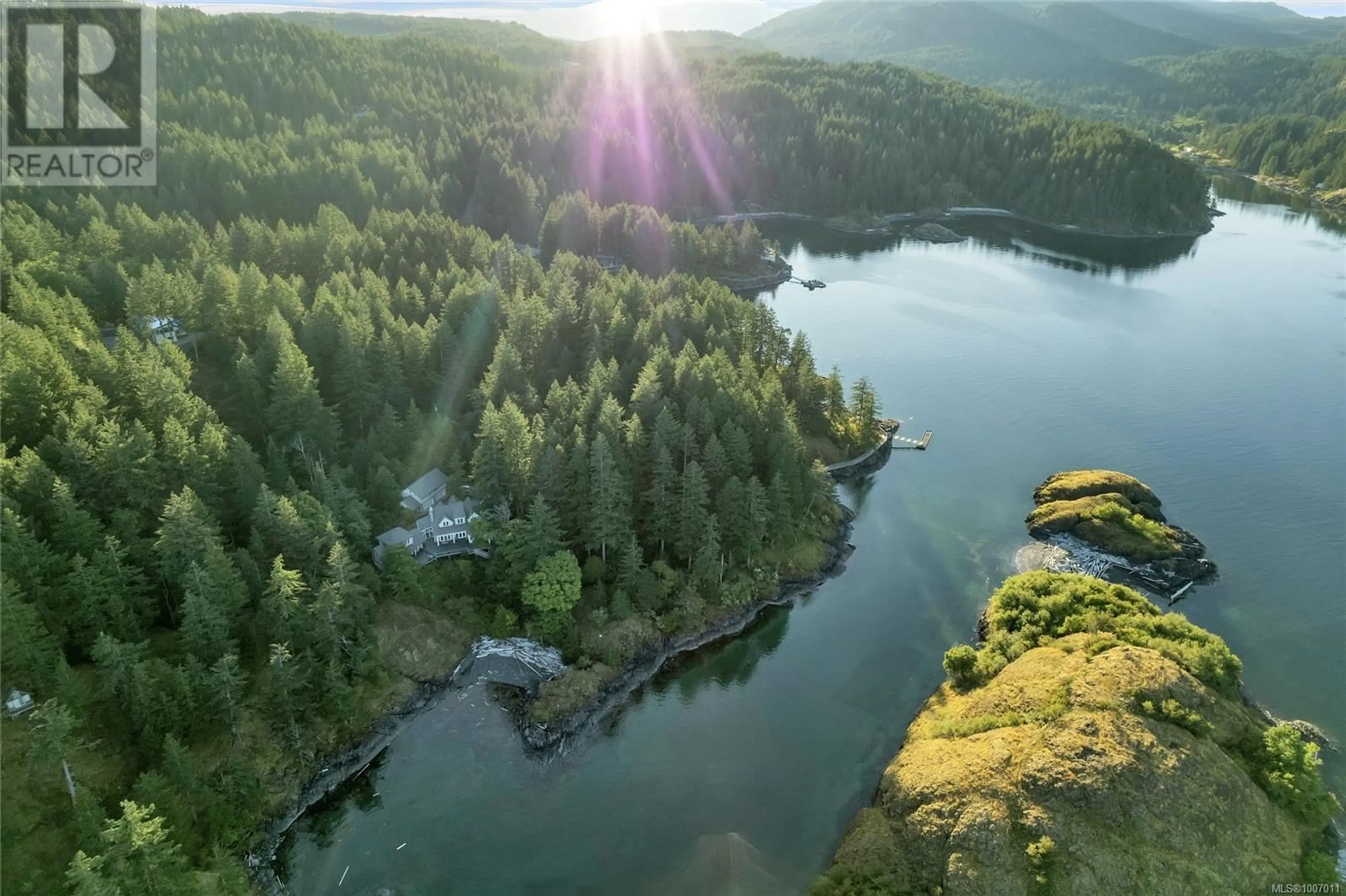 A pic from outside/outdoor area/front of a property/back of a property/a pic from drone, water/lake/river/ocean view for 1790 HYACINTHE BAY ROAD, Quadra Island British Columbia V0P1H0