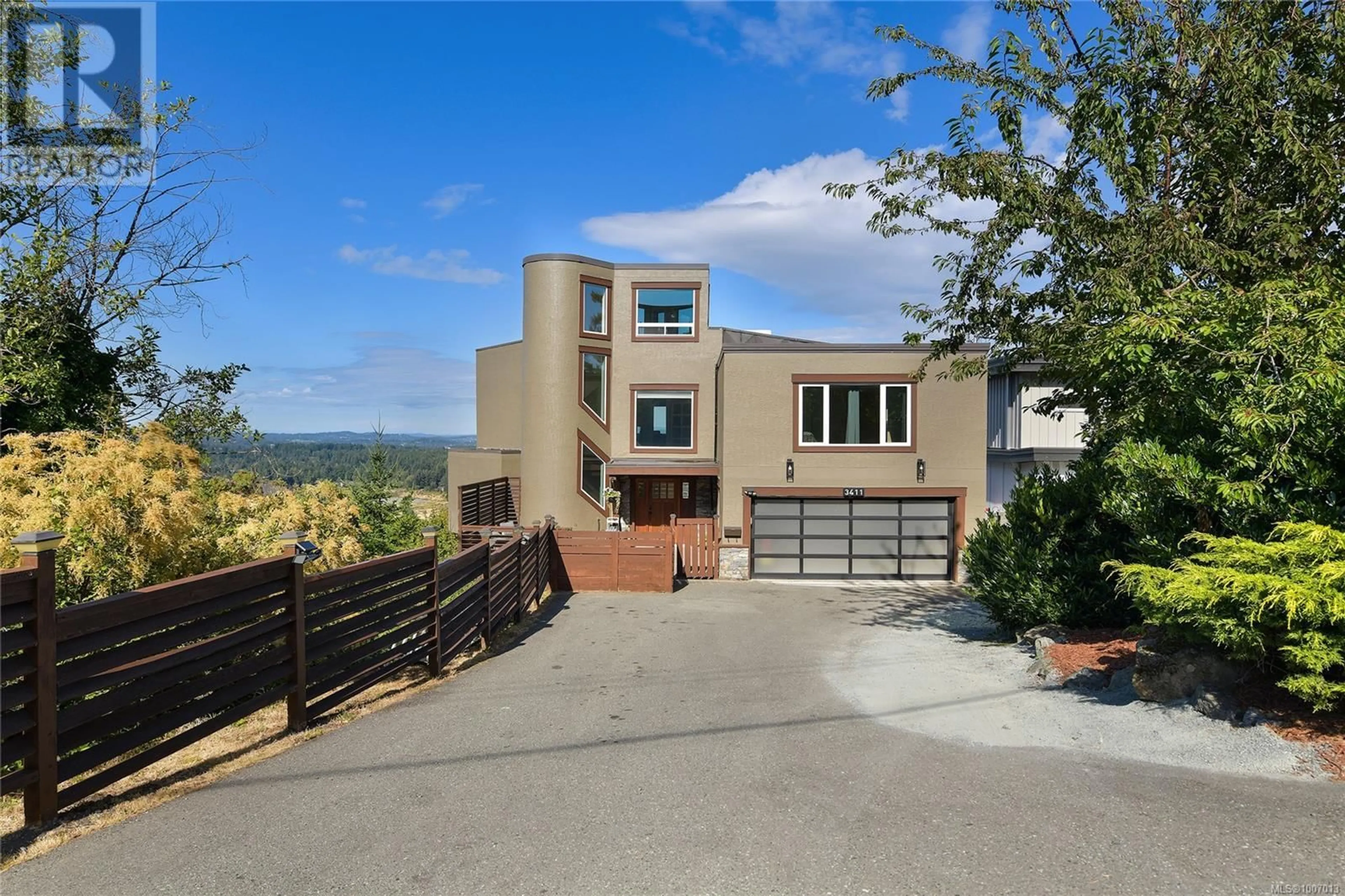 A pic from outside/outdoor area/front of a property/back of a property/a pic from drone, mountain view for 3411 KARGER TERRACE, Colwood British Columbia V9C3K4