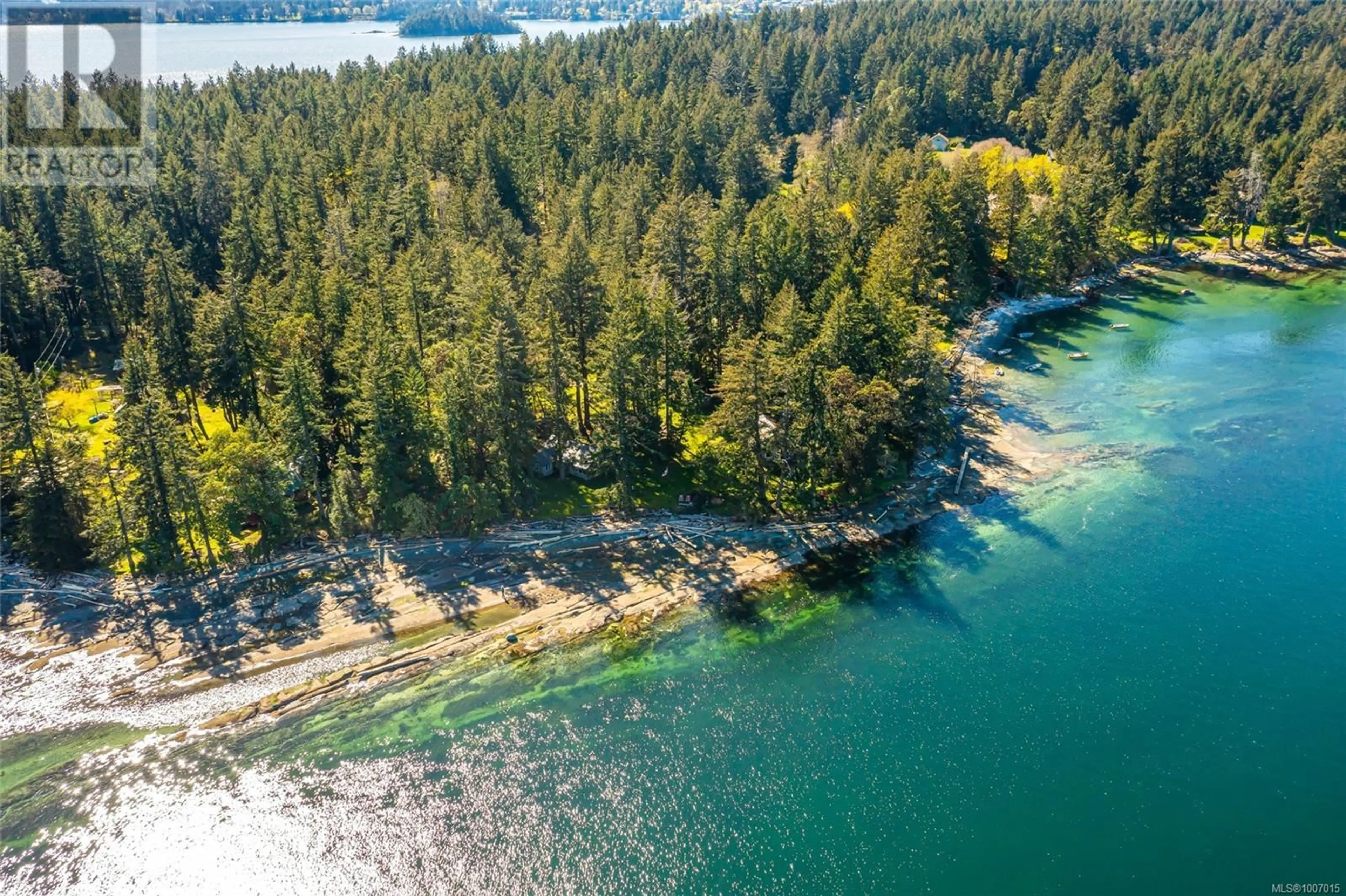 A pic from outside/outdoor area/front of a property/back of a property/a pic from drone, water/lake/river/ocean view for 970 SEA FERN LANE, Mudge Island British Columbia V0R1X0