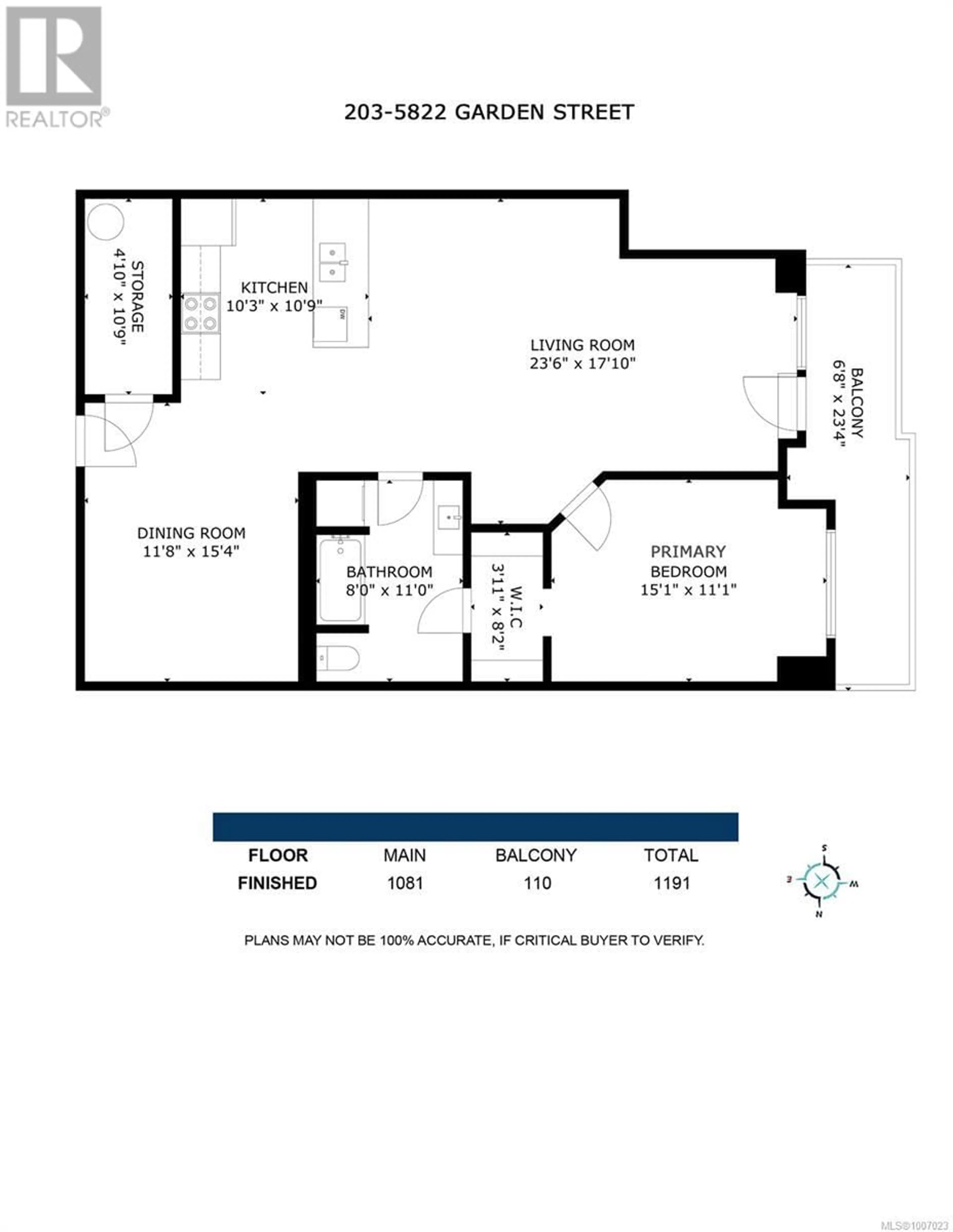 Floor plan for 203 - 5822 GARDEN STREET, Duncan British Columbia V9L3V9