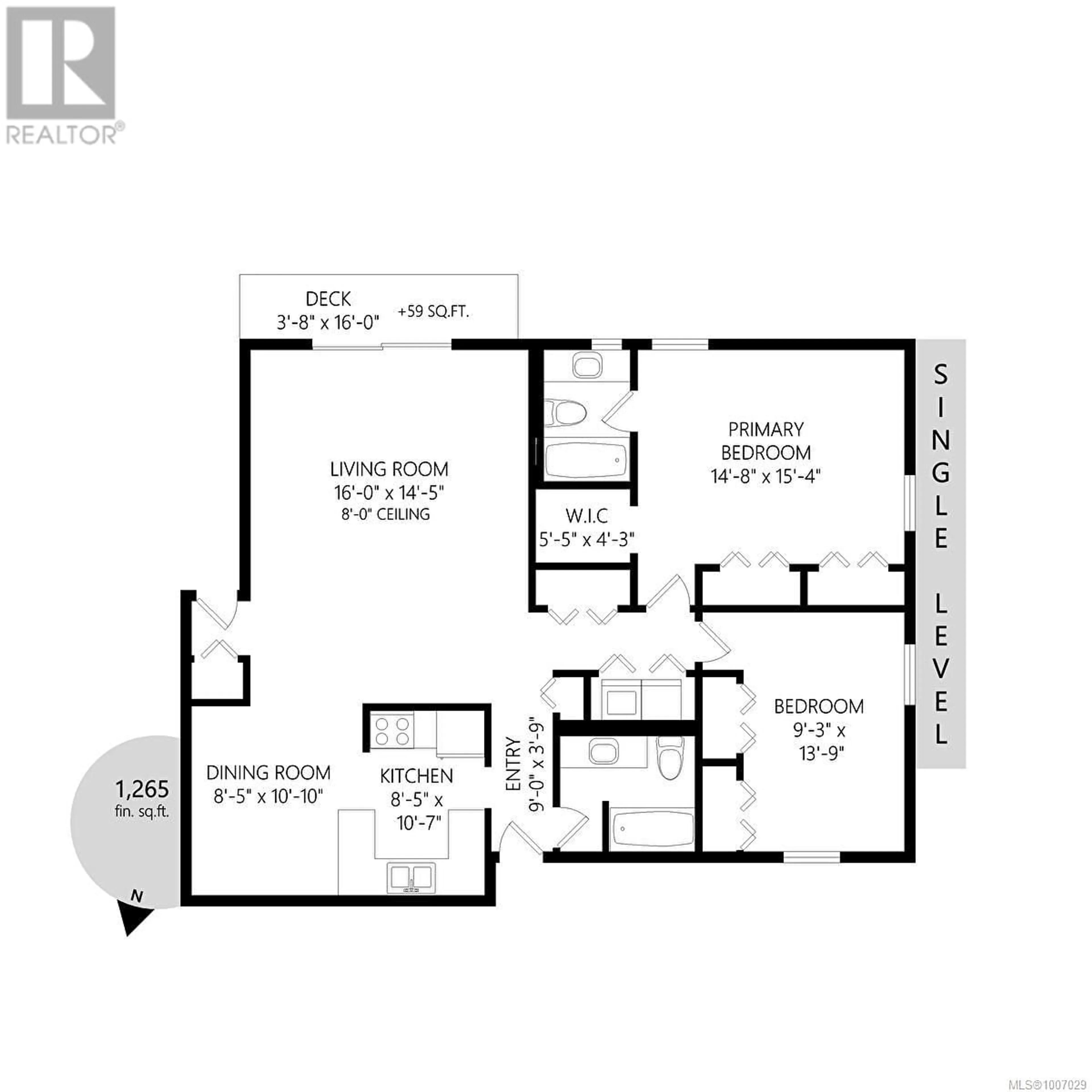 Floor plan for 8 - 1331 JOHNSON STREET, Victoria British Columbia V8W3P2