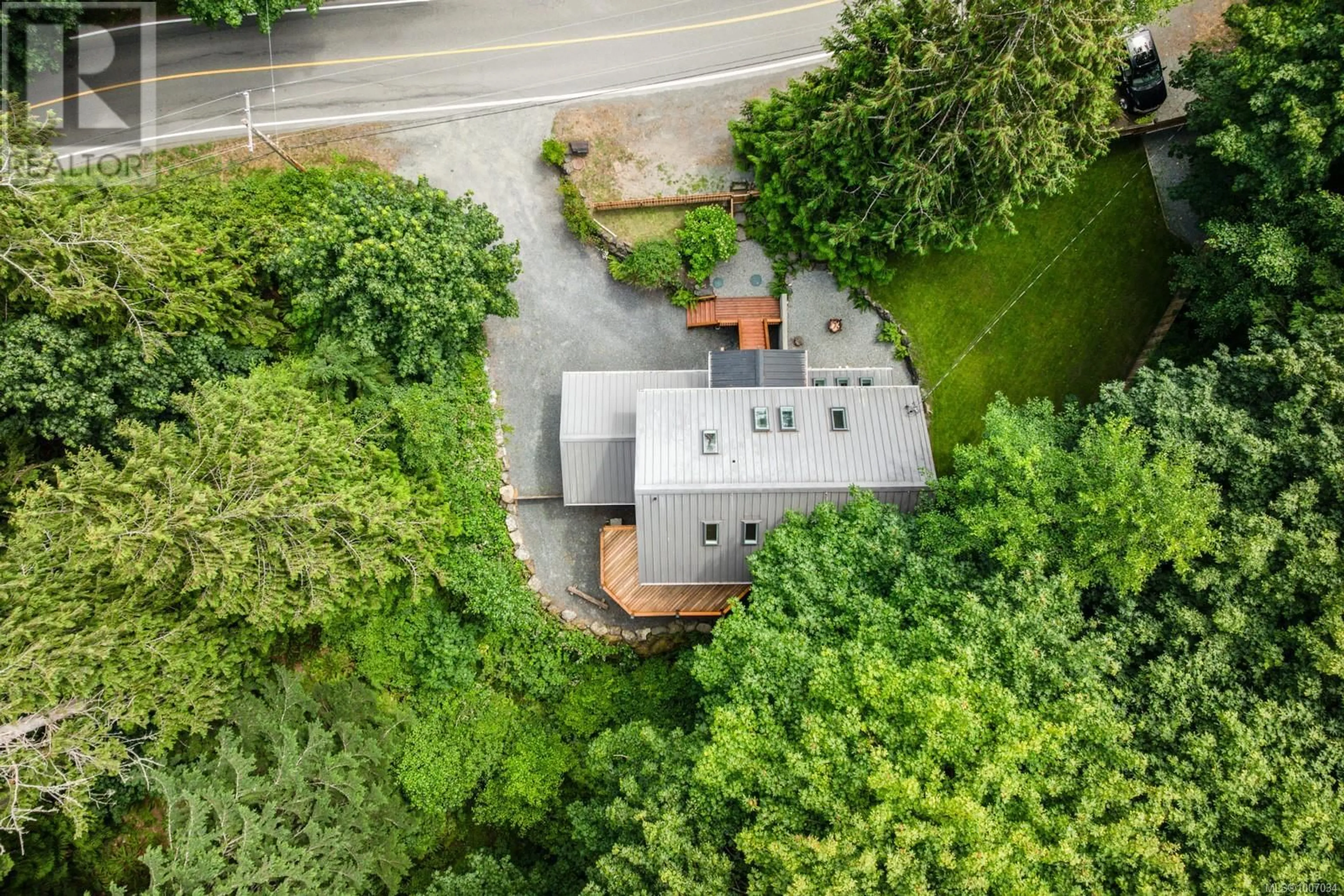 A pic from outside/outdoor area/front of a property/back of a property/a pic from drone, street for 2590 SOOKE RIVER ROAD, Sooke British Columbia V0S1N0