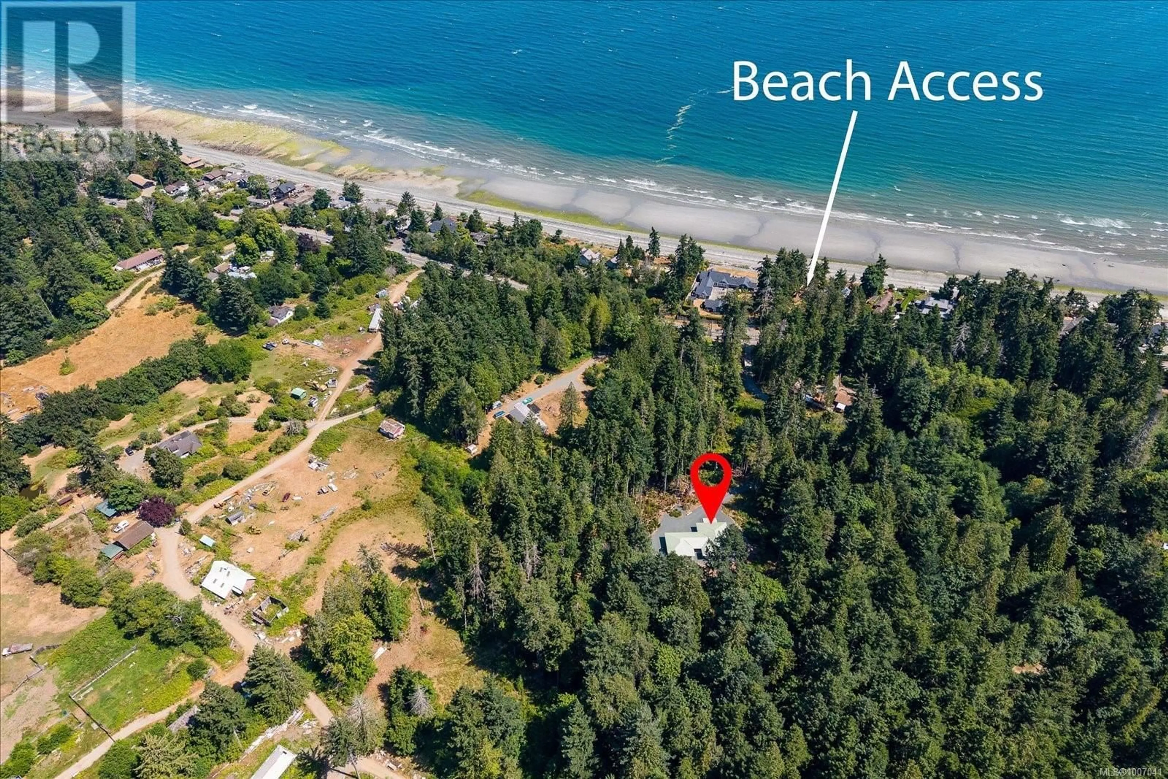 A pic from outside/outdoor area/front of a property/back of a property/a pic from drone, water/lake/river/ocean view for 6208 ISLAND HIGHWAY WEST, Qualicum Beach British Columbia V9K2E3