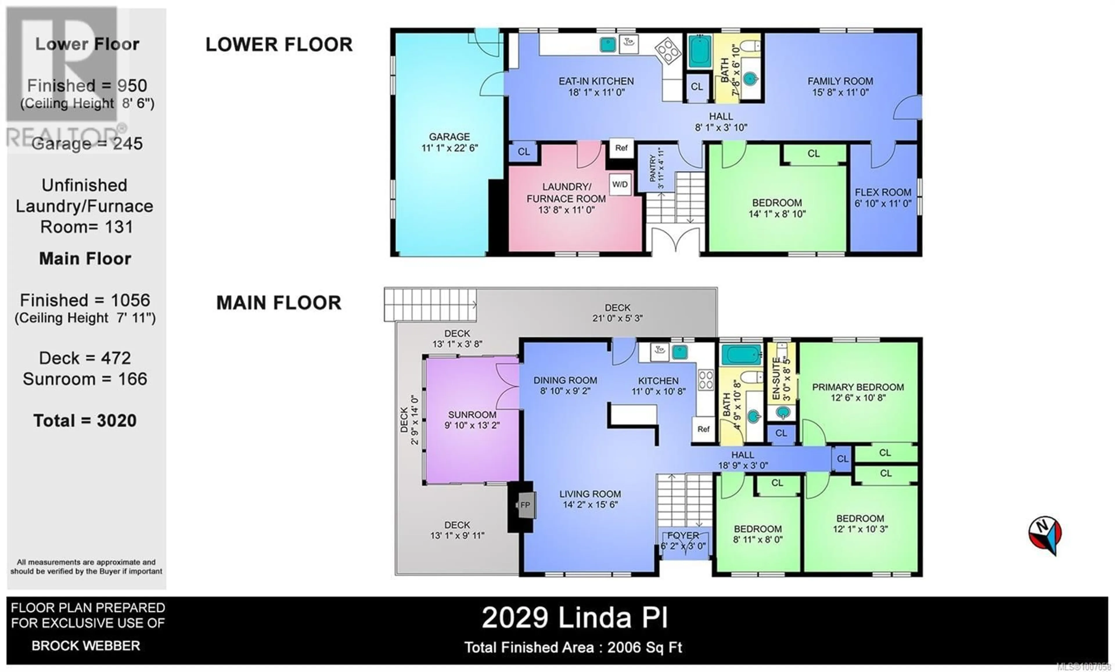 Floor plan for 2029 LINDA PLACE, Sidney British Columbia V8L2N4