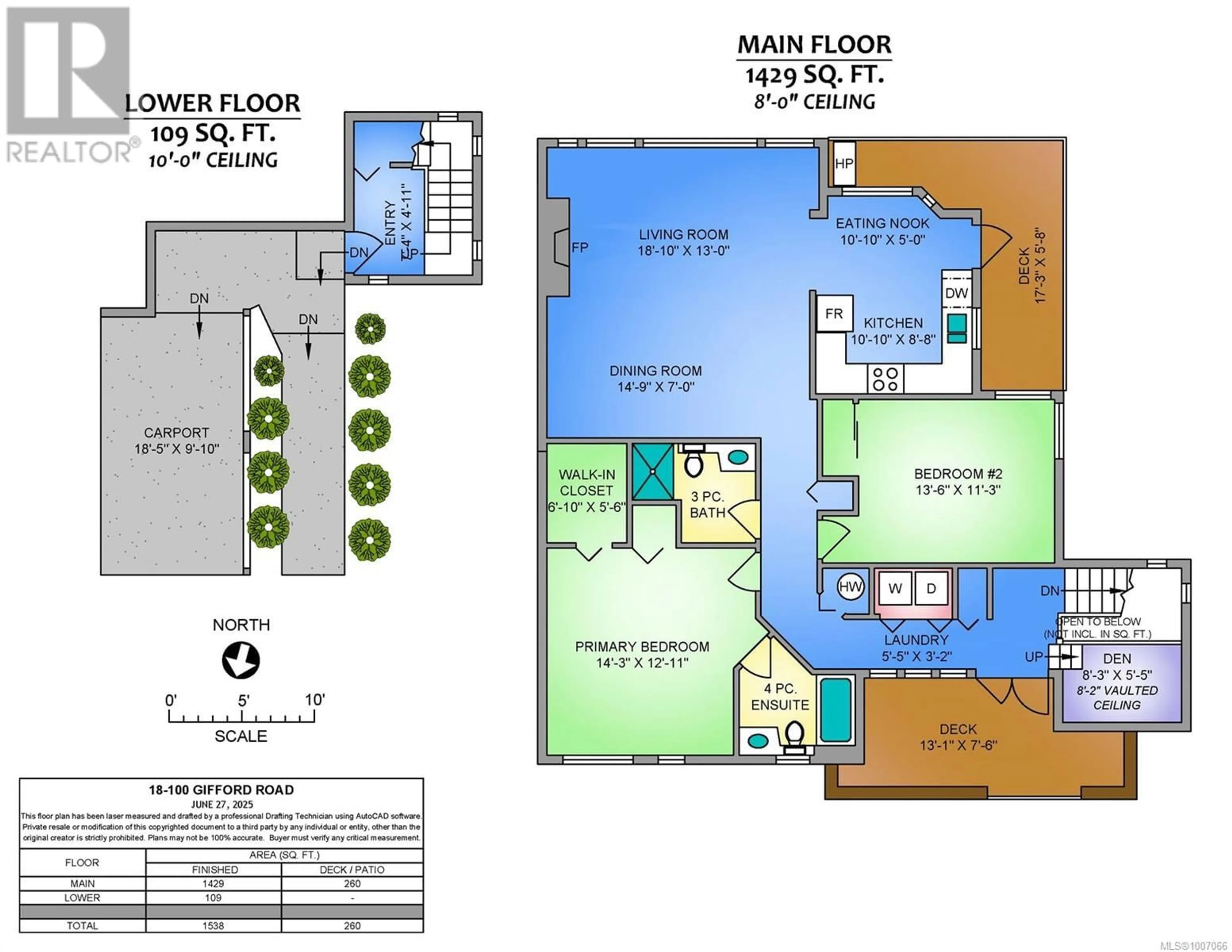 Floor plan for 18 - 100 GIFFORD ROAD, Ladysmith British Columbia V9G1A9