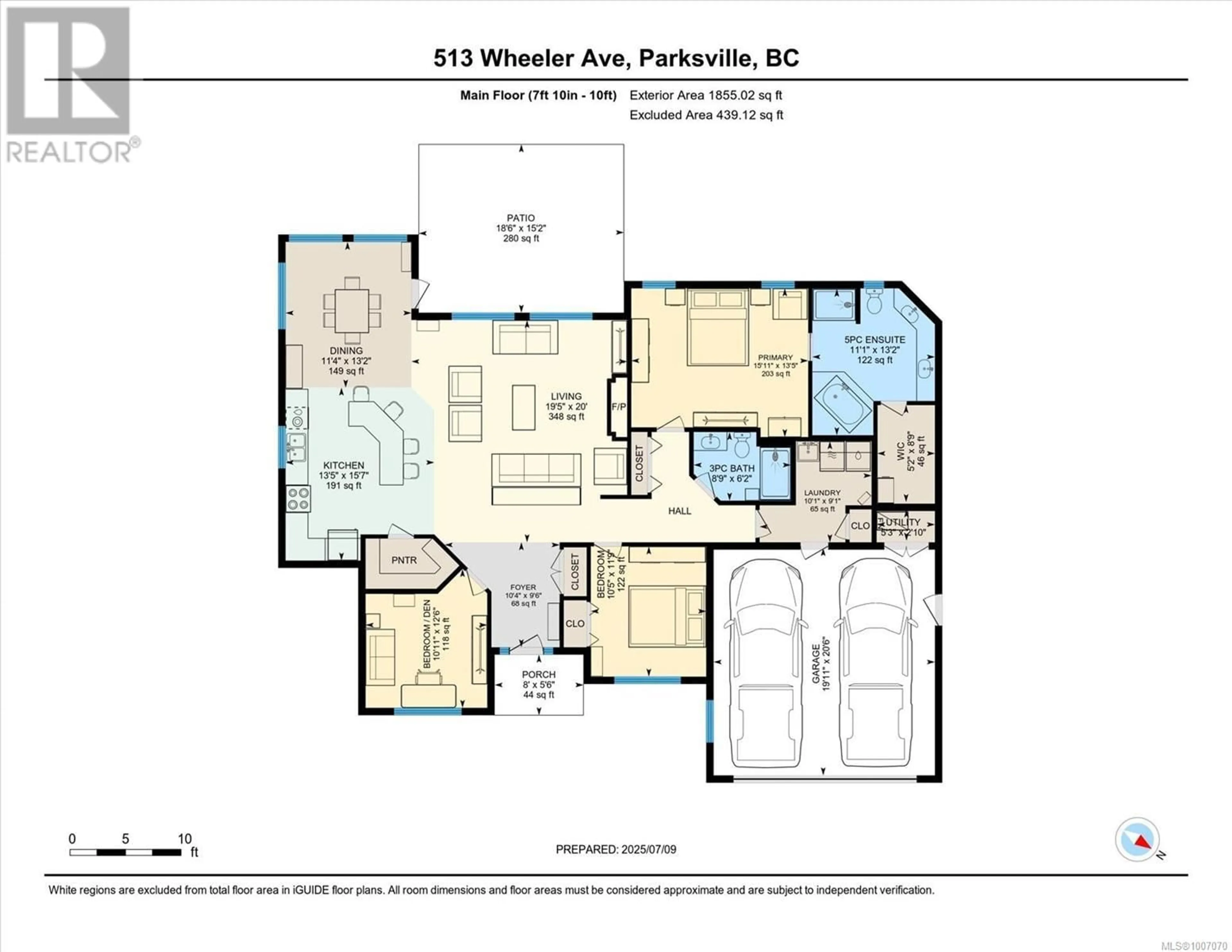 Floor plan for 513 WHEELER AVENUE, Parksville British Columbia V9P1G5