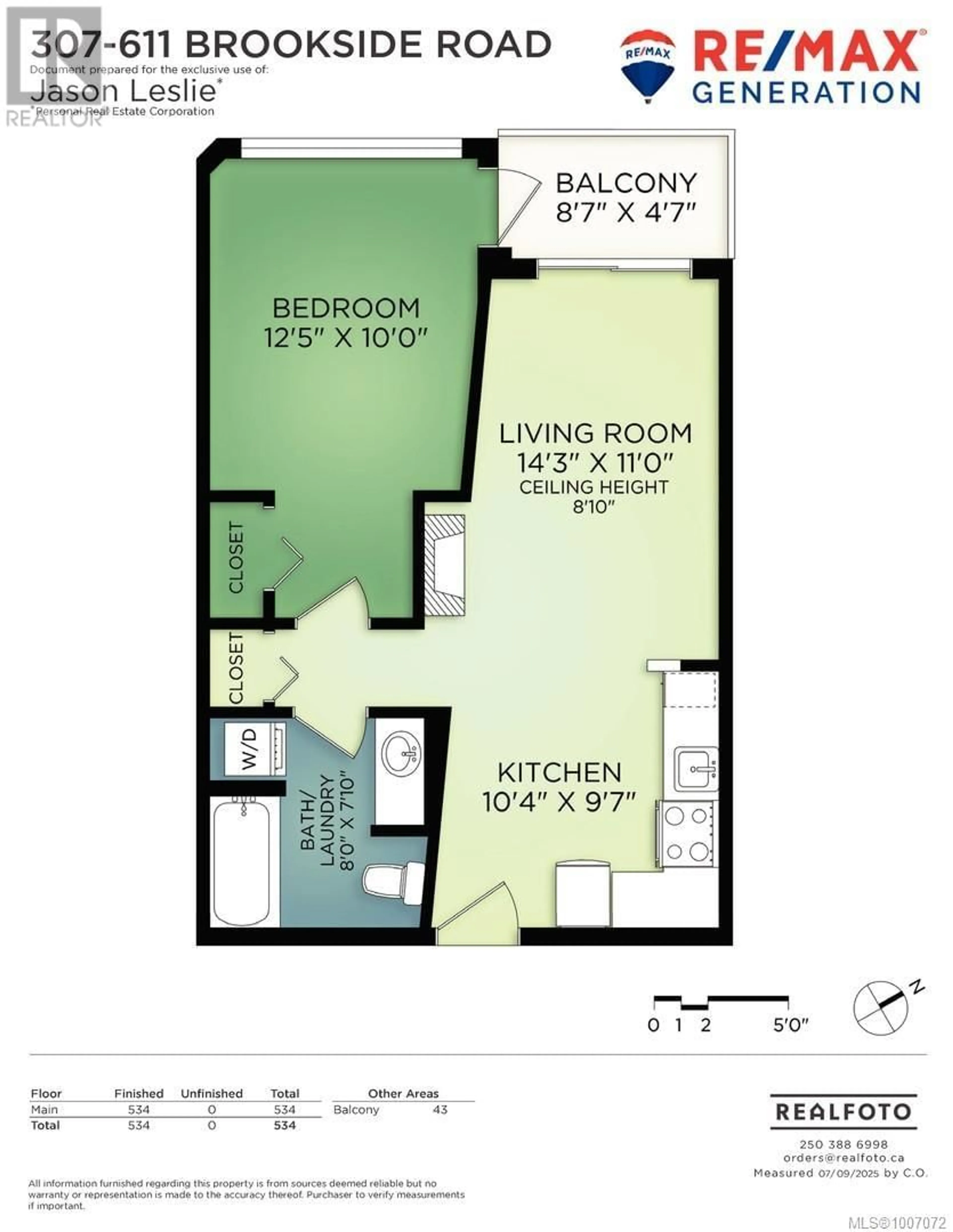 Floor plan for 307 - 611 BROOKSIDE ROAD, Colwood British Columbia V9C0C3