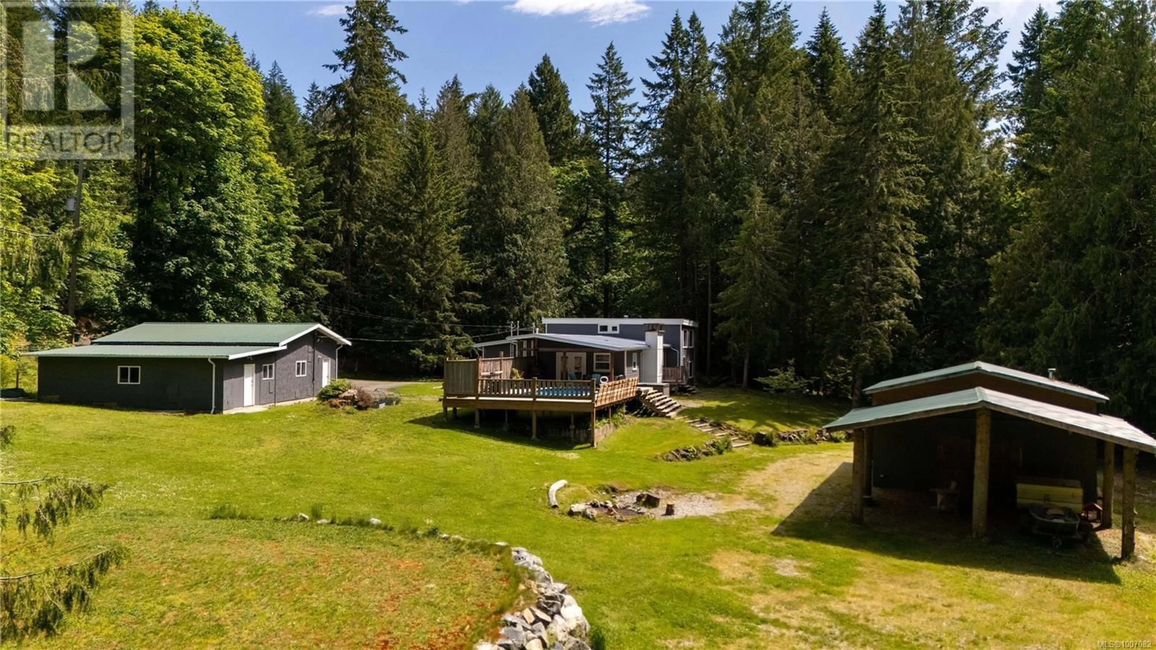 A pic from outside/outdoor area/front of a property/back of a property/a pic from drone, forest/trees view for 1885 VERLON ROAD, Shawnigan Lake British Columbia V0R2W5