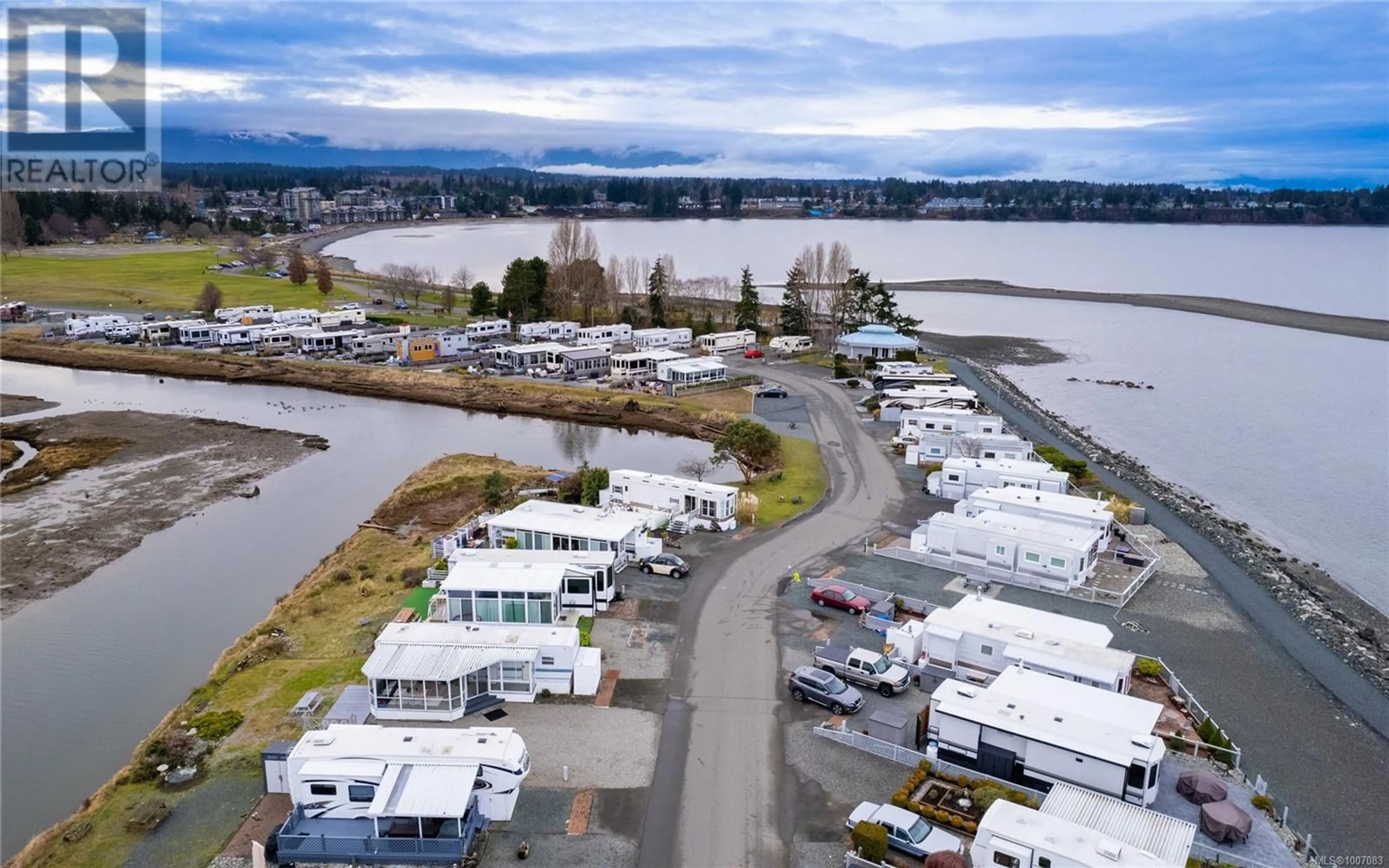 A pic from outside/outdoor area/front of a property/back of a property/a pic from drone, water/lake/river/ocean view for 344D - 200 CORFIELD STREET NORTH, Parksville British Columbia V9P2H5