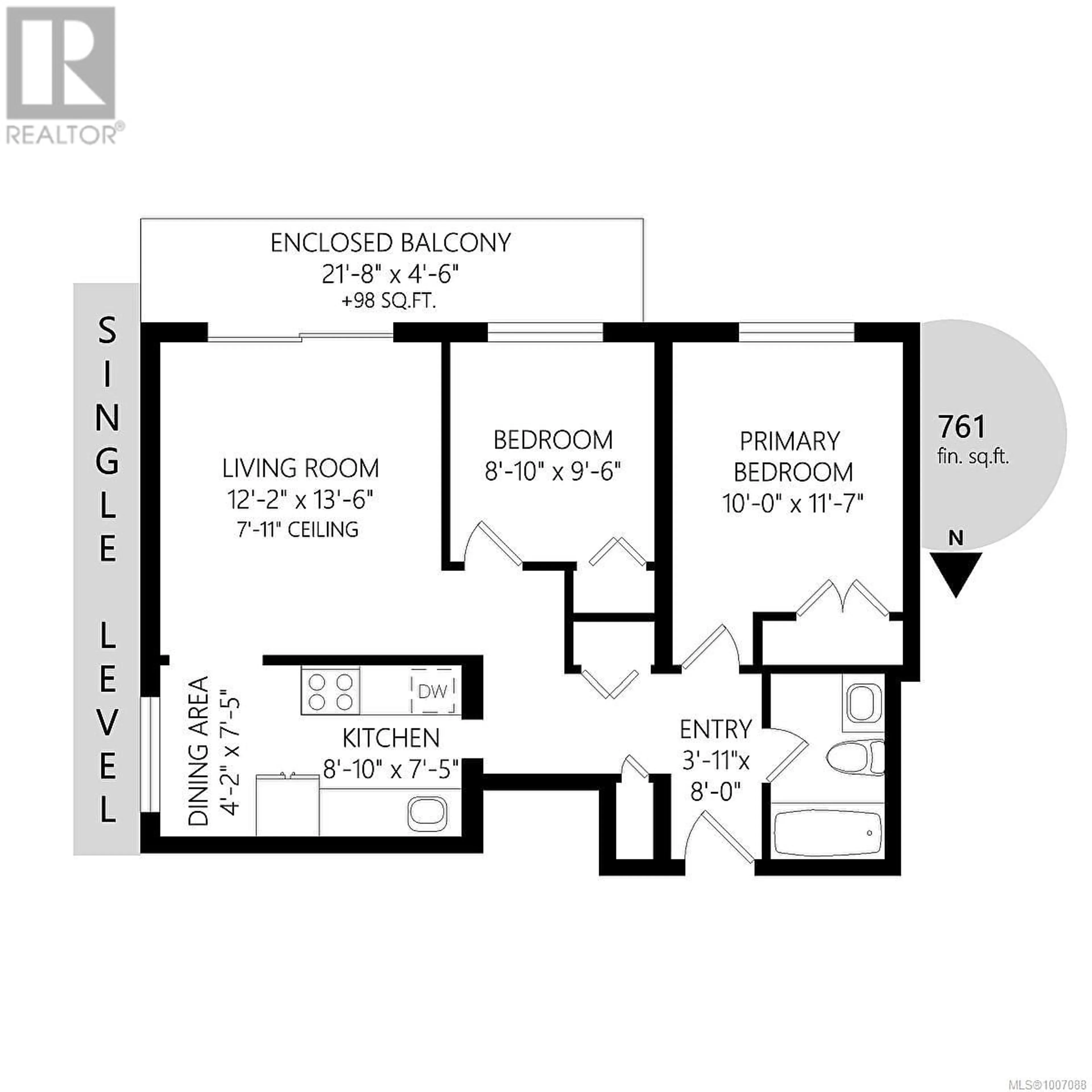Floor plan for 301 - 1235 JOHNSON STREET, Victoria British Columbia V8V3N9