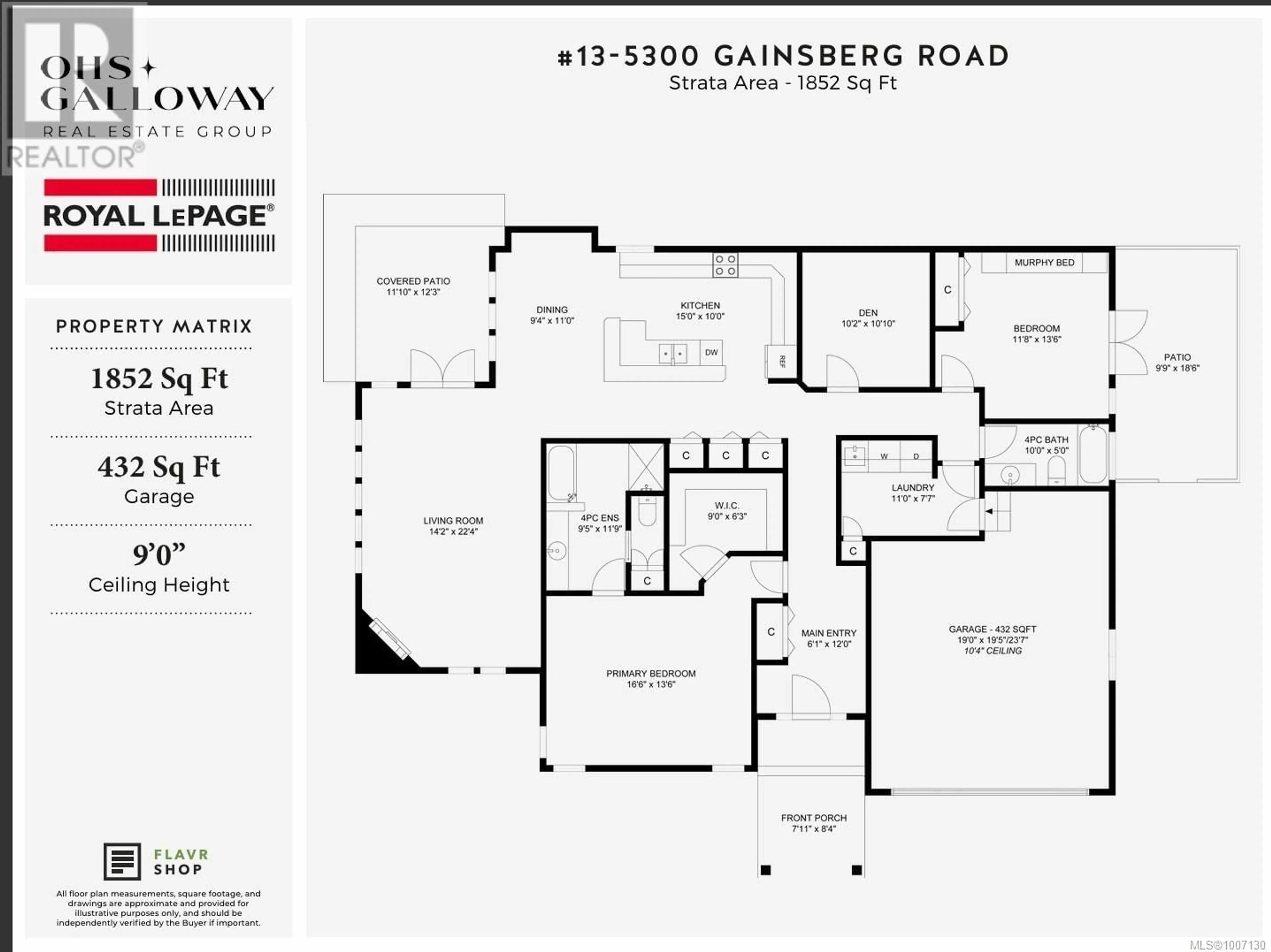 Floor plan for 13 - 5300 GAINSBERG ROAD, Bowser British Columbia V0R1G0