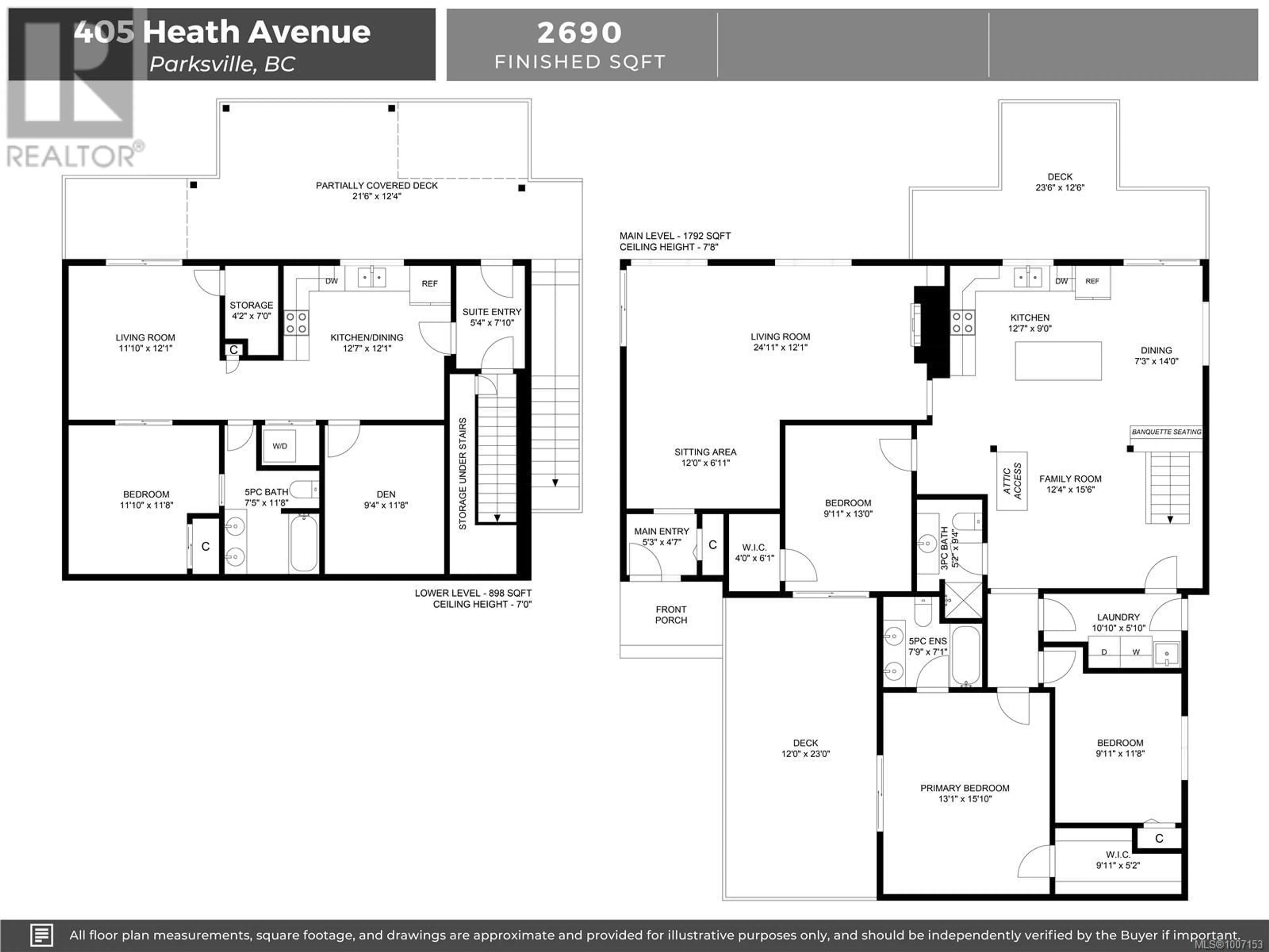 Floor plan for 405 HEATH AVENUE, Parksville British Columbia V9P1V3