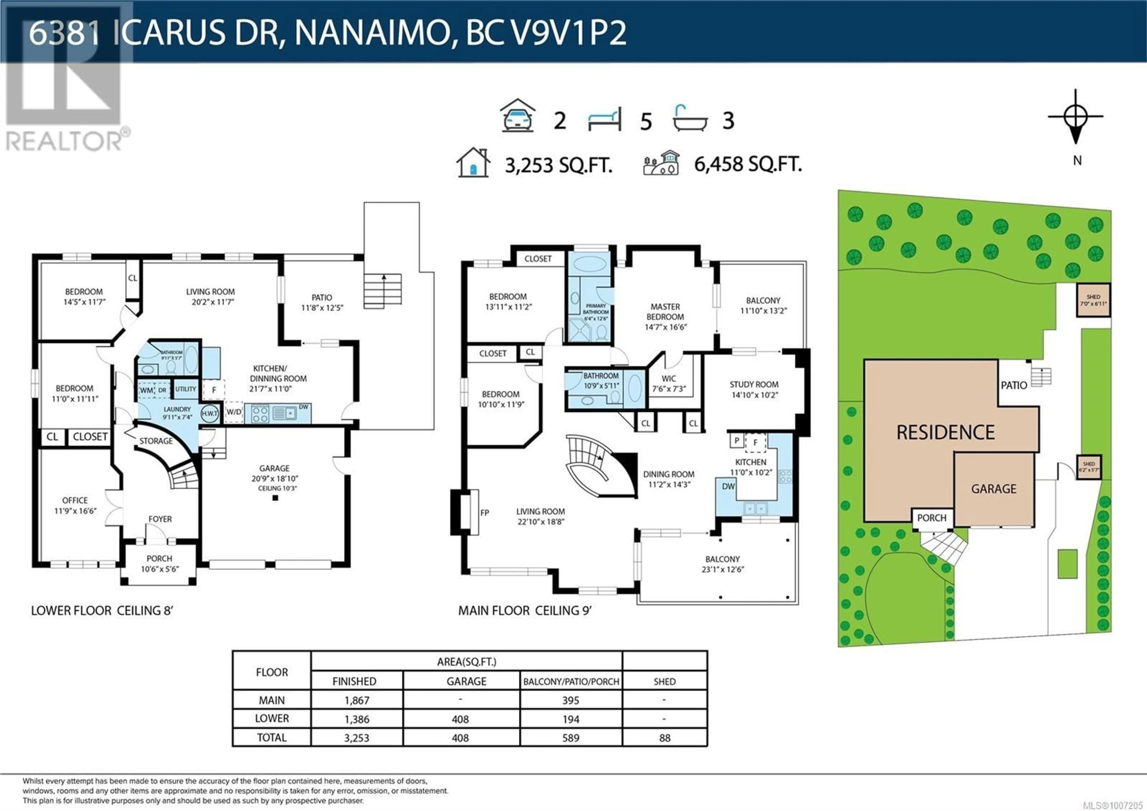 Floor plan for 6381 ICARUS DRIVE, Nanaimo British Columbia V9V1P2