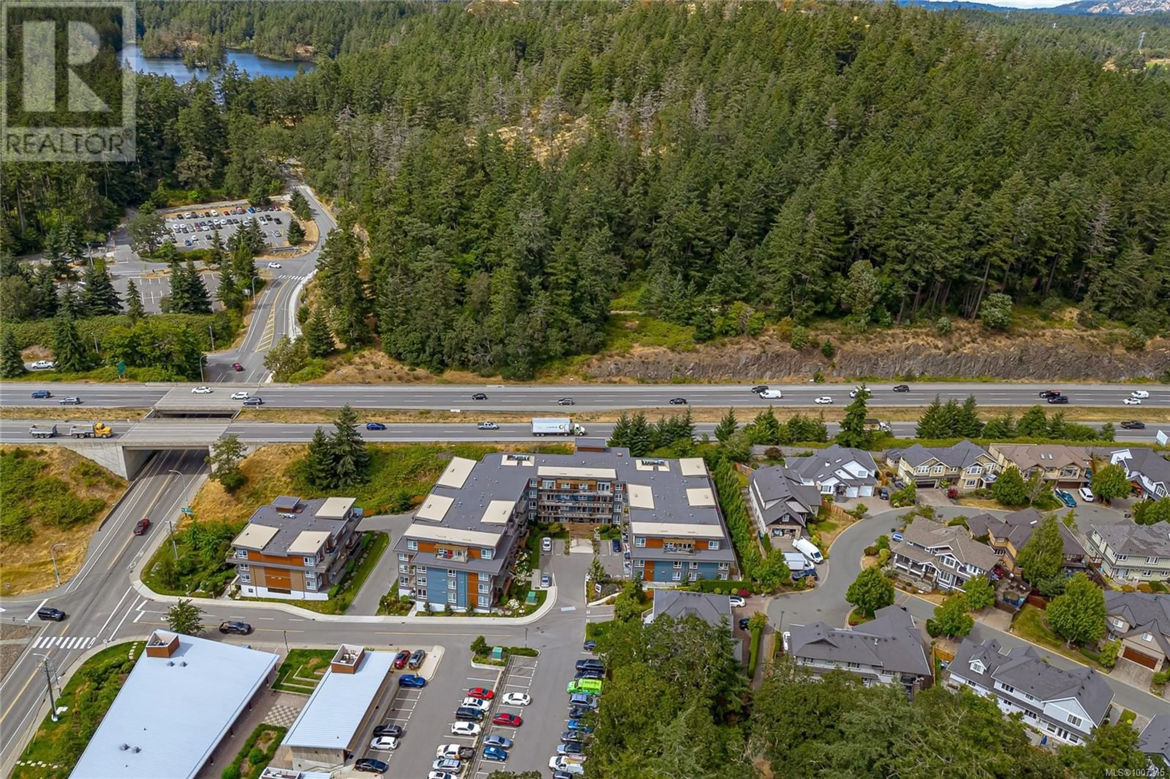 A pic from outside/outdoor area/front of a property/back of a property/a pic from drone, mountain view for 210 - 110 PRESLEY PLACE, View Royal British Columbia V9B0H5