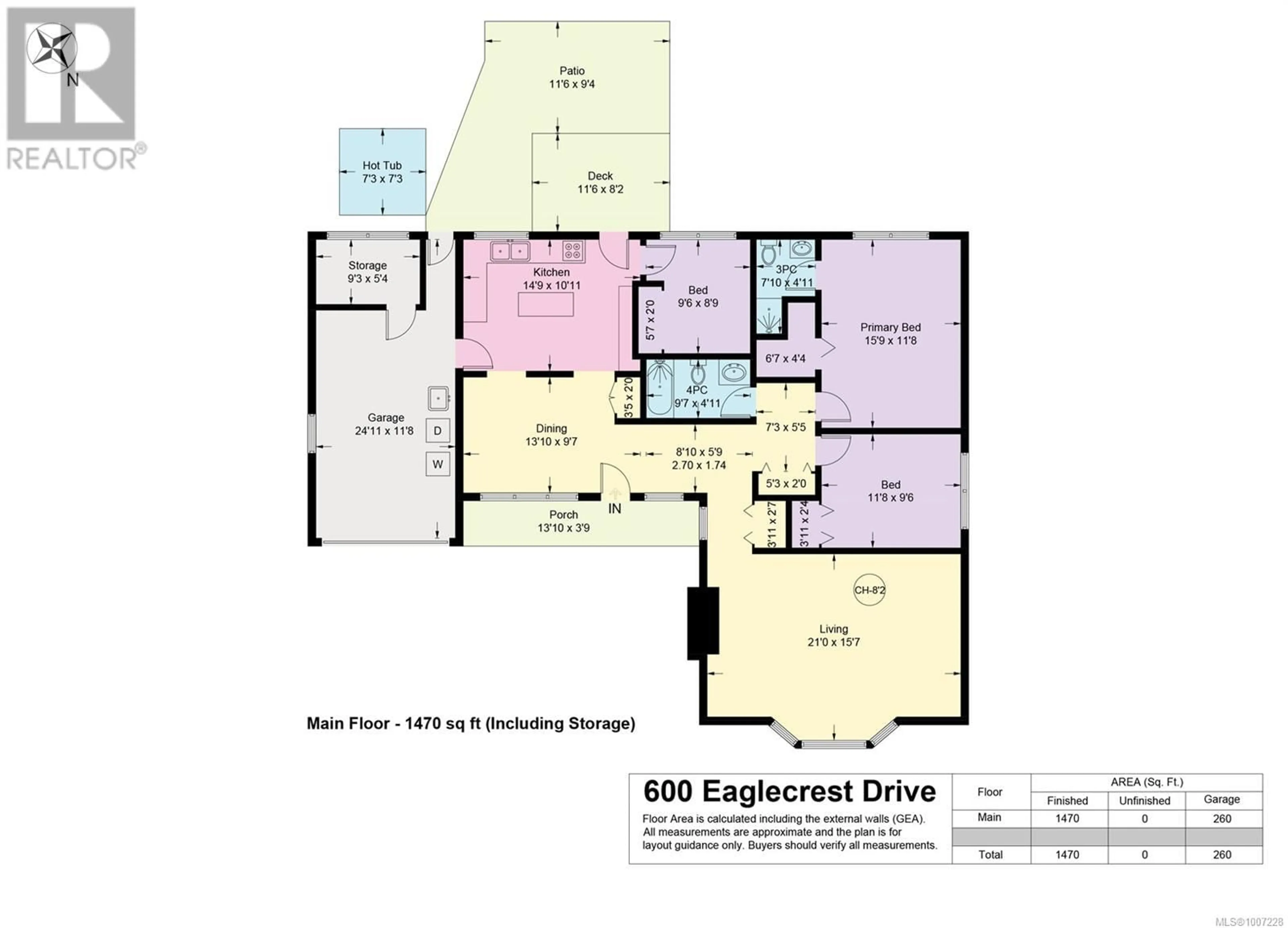 Floor plan for 600 EAGLECREST DRIVE, Qualicum Beach British Columbia V9K1E4