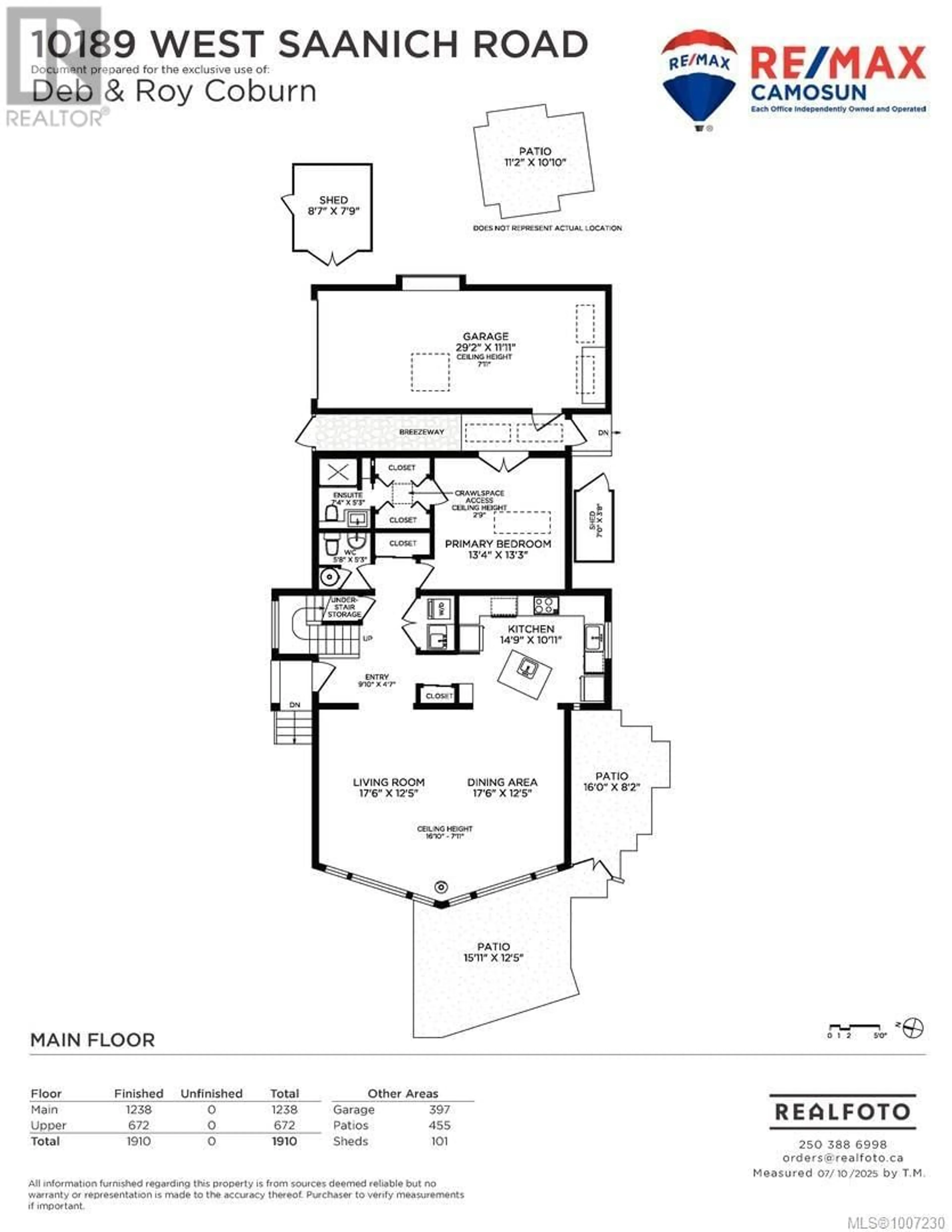 Floor plan for 10189 WEST SAANICH ROAD, North Saanich British Columbia V8L5T6
