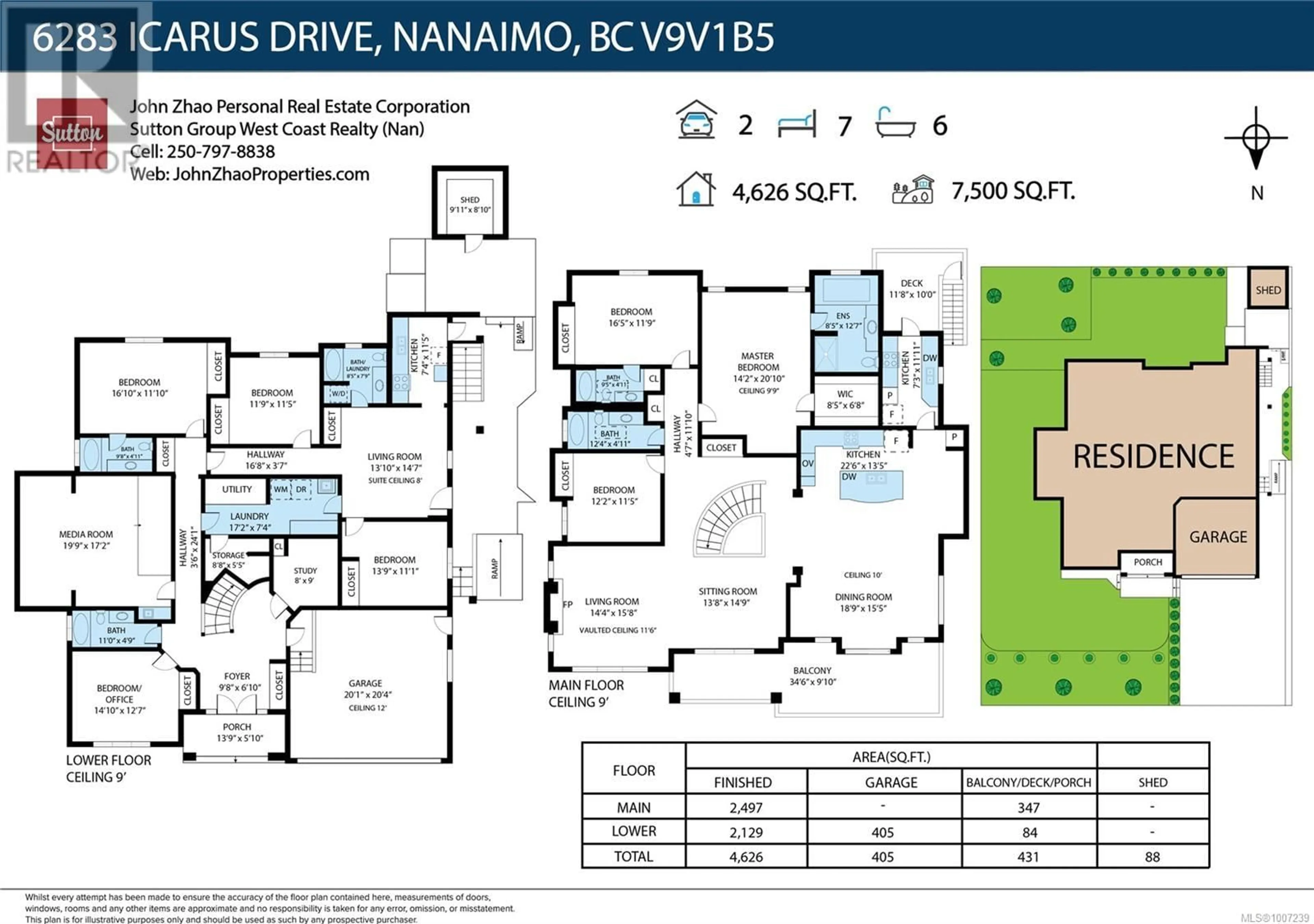 Floor plan for 6283 ICARUS DRIVE, Nanaimo British Columbia V9V1B5
