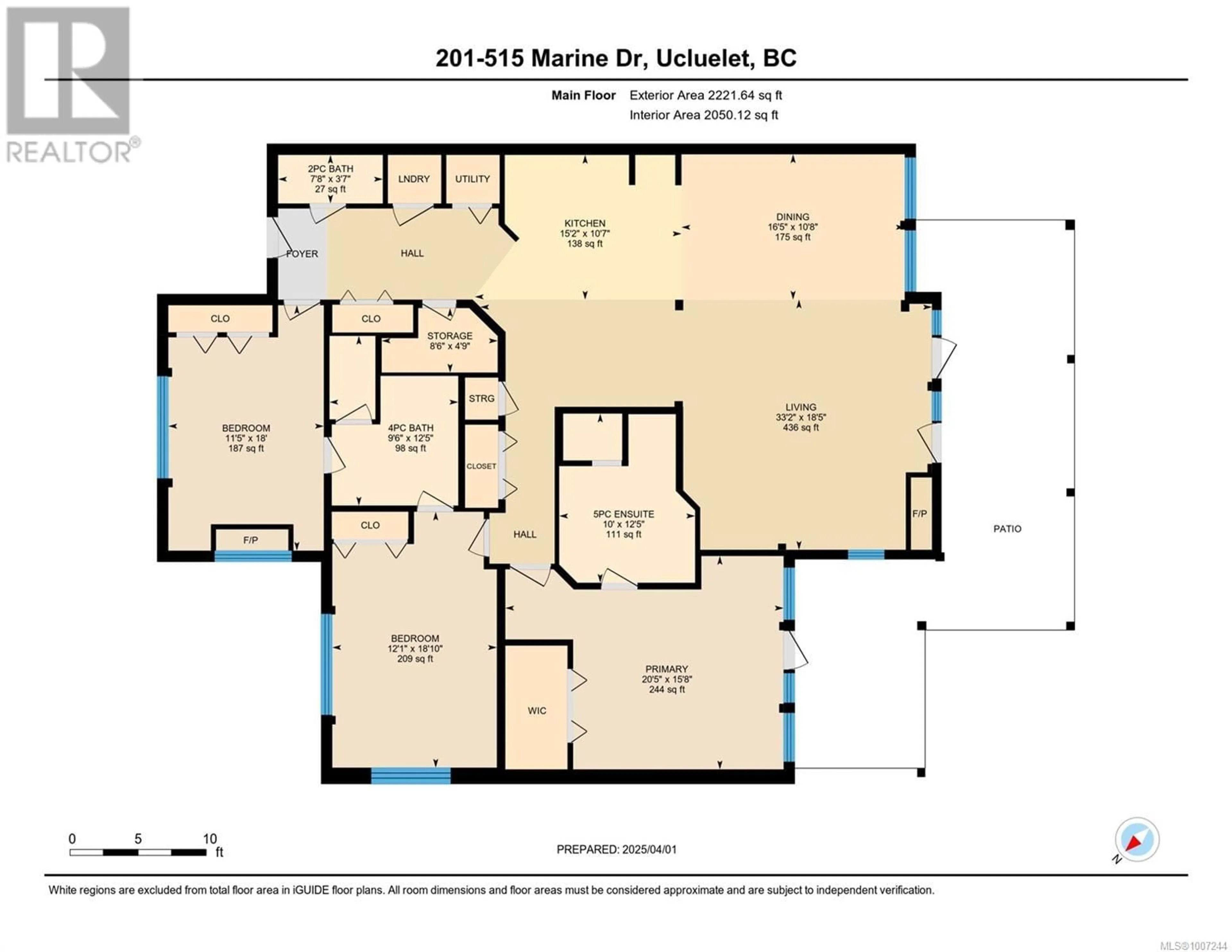 Floor plan for 201 - 515 MARINE DRIVE, Ucluelet British Columbia V0R3A0