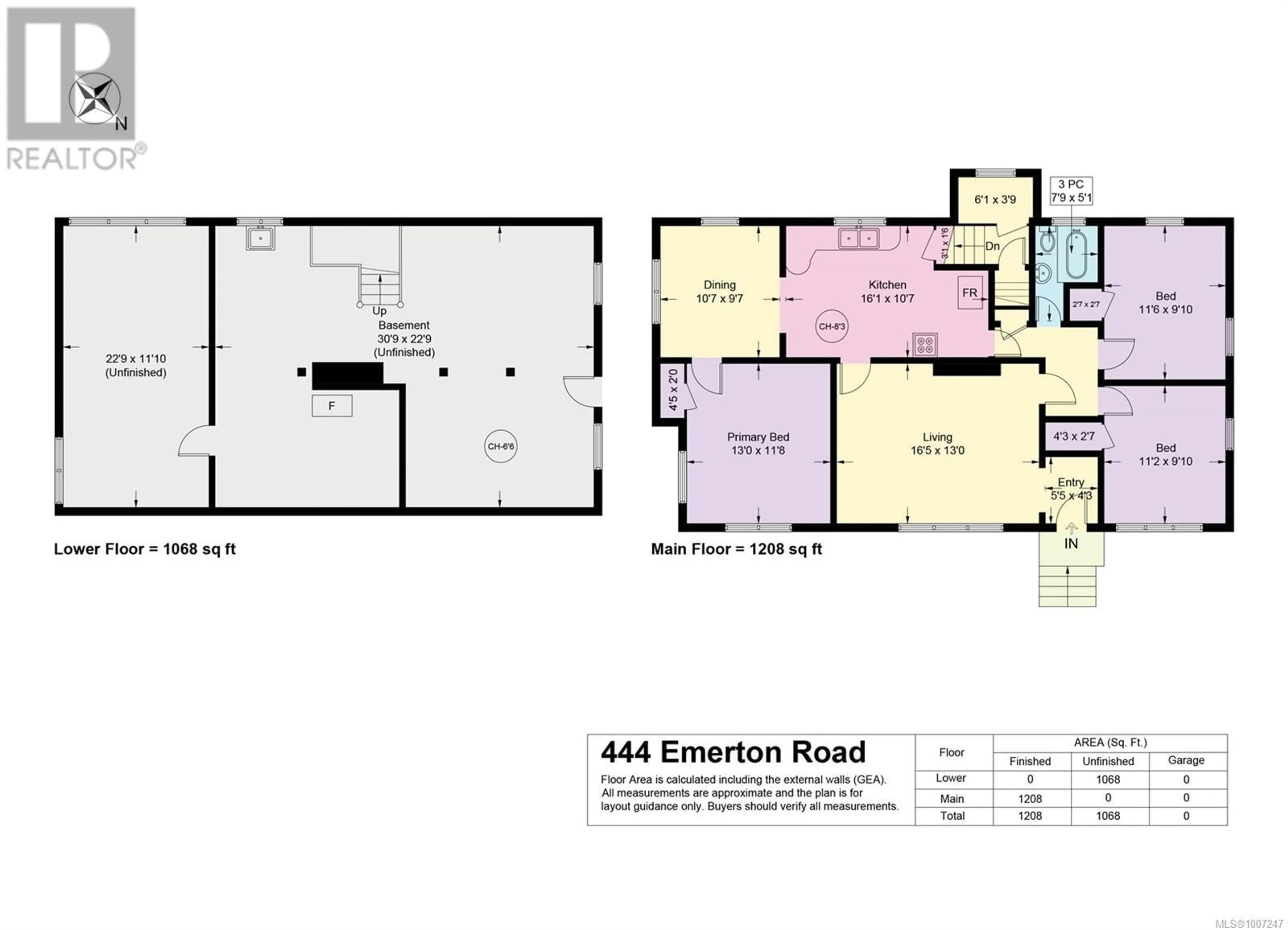 Floor plan for 444 EMERTON ROAD, Fanny Bay British Columbia V0R1S0