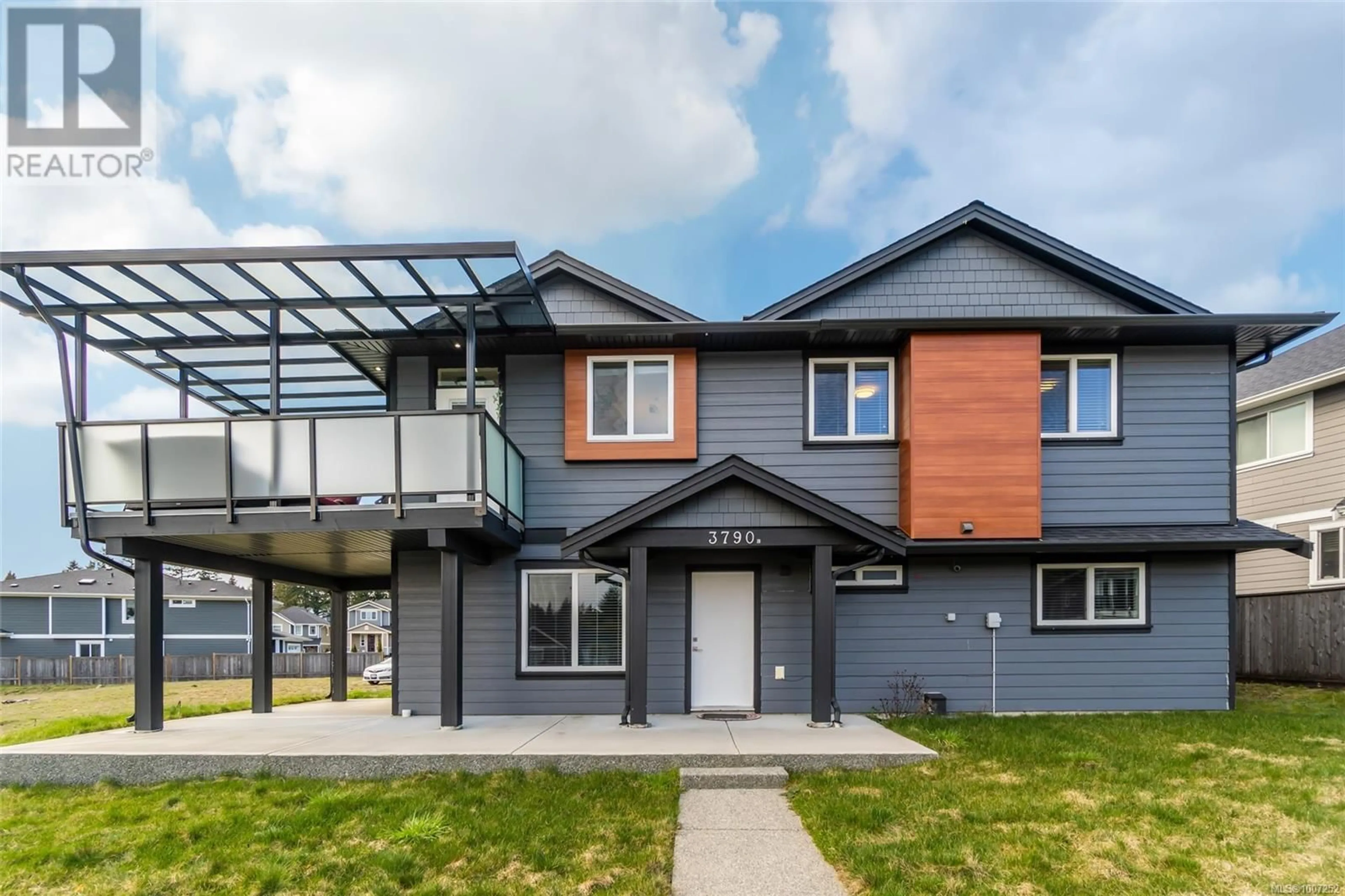 Home with vinyl exterior material, street for 3790 MARJORIE WAY, Nanaimo British Columbia V9T0K3